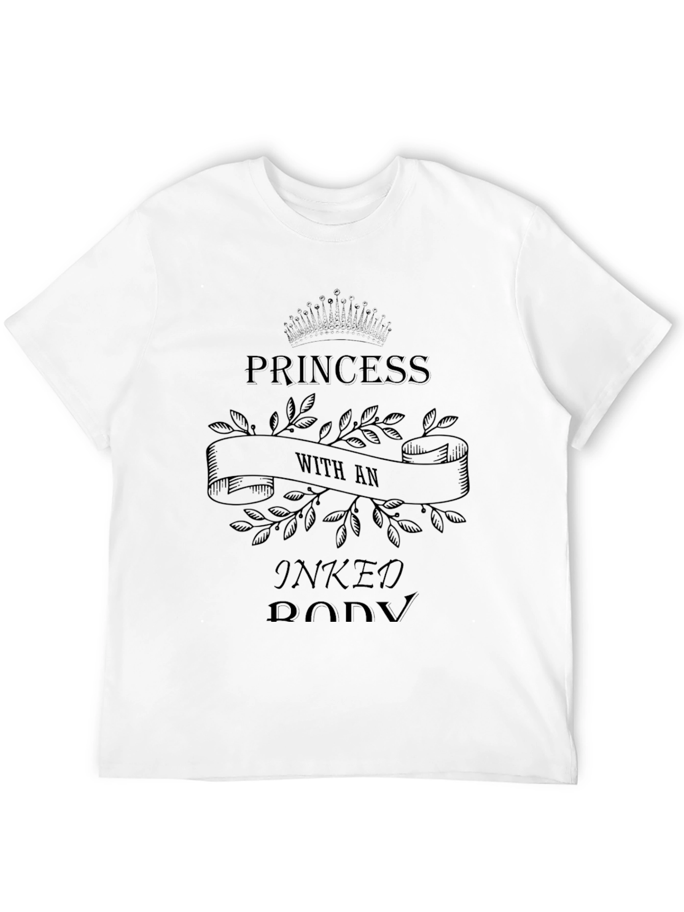 Princess with an Inked Body - Black T-Shirt