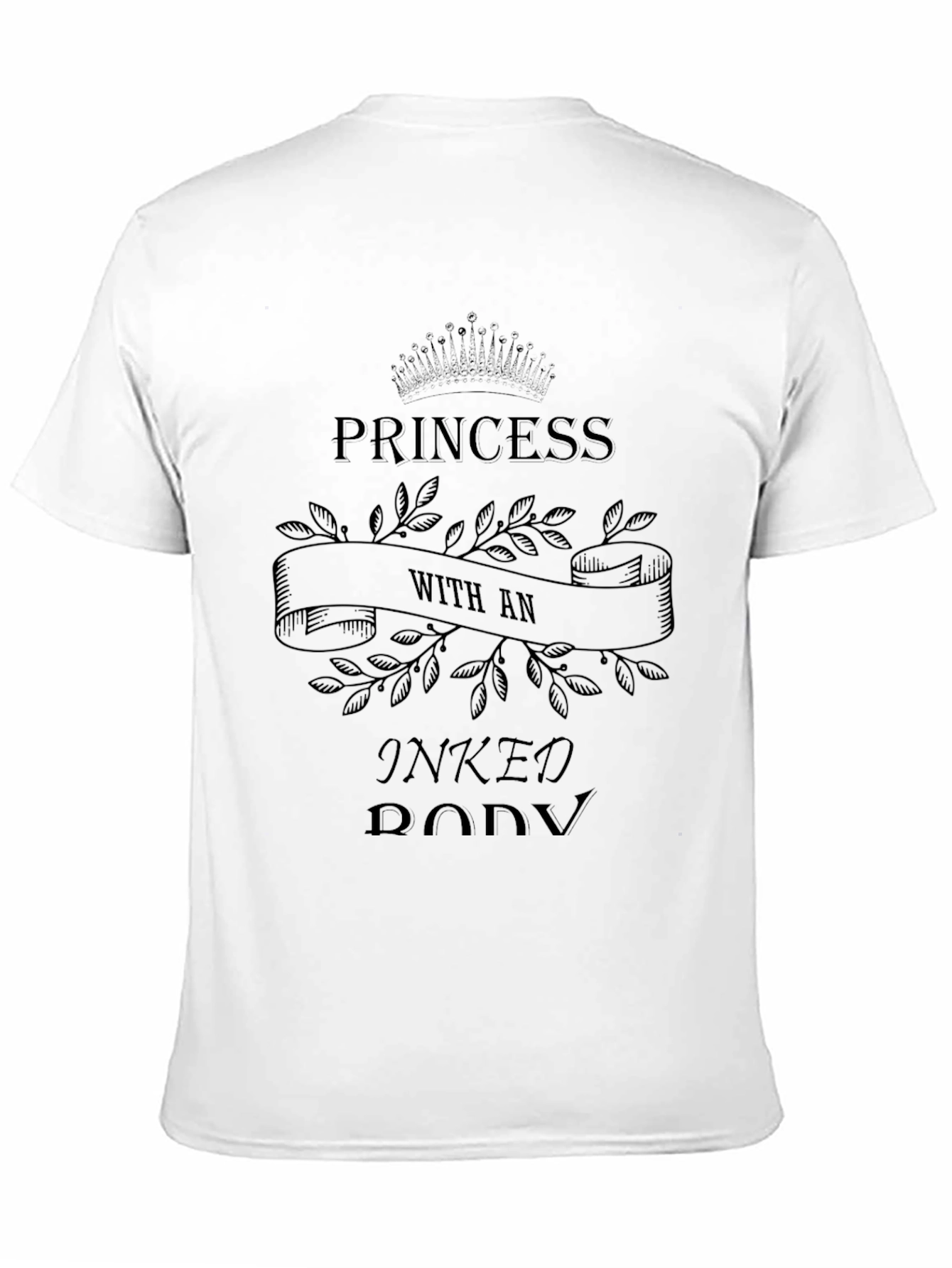 Princess with an Inked Body - Black T-Shirt