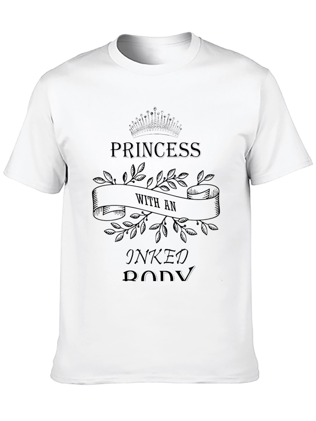 Princess with an Inked Body - Black T-Shirt