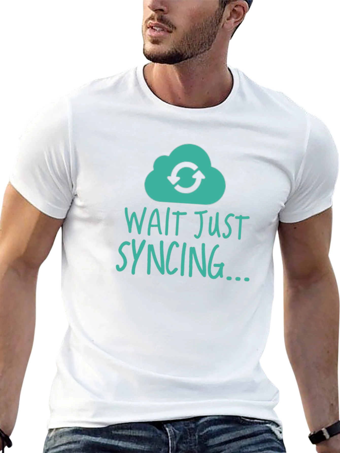 Wait Just Syncing T-Shirt - Tech Humor Tee