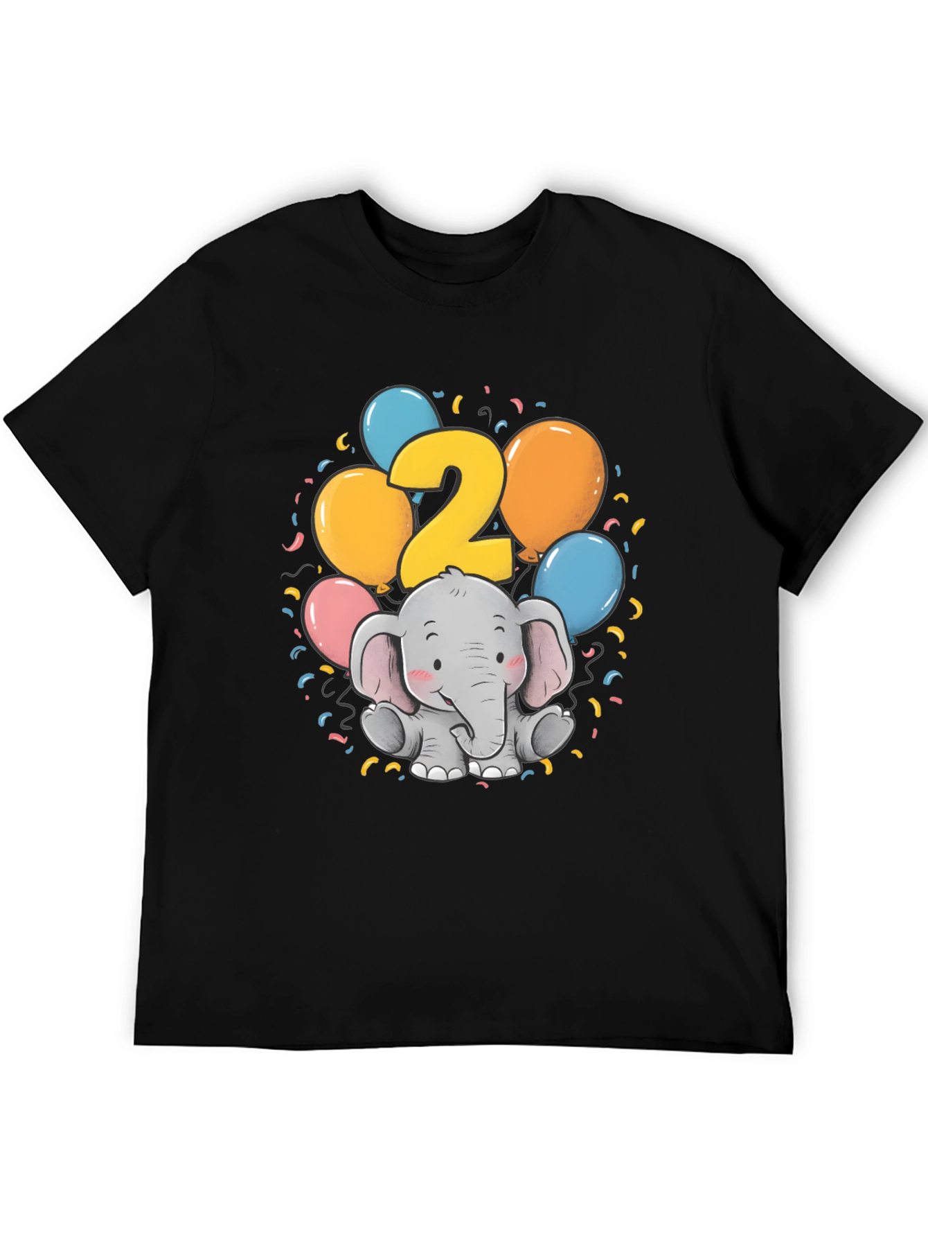 Cute Elephant 2nd Birthday T-Shirt