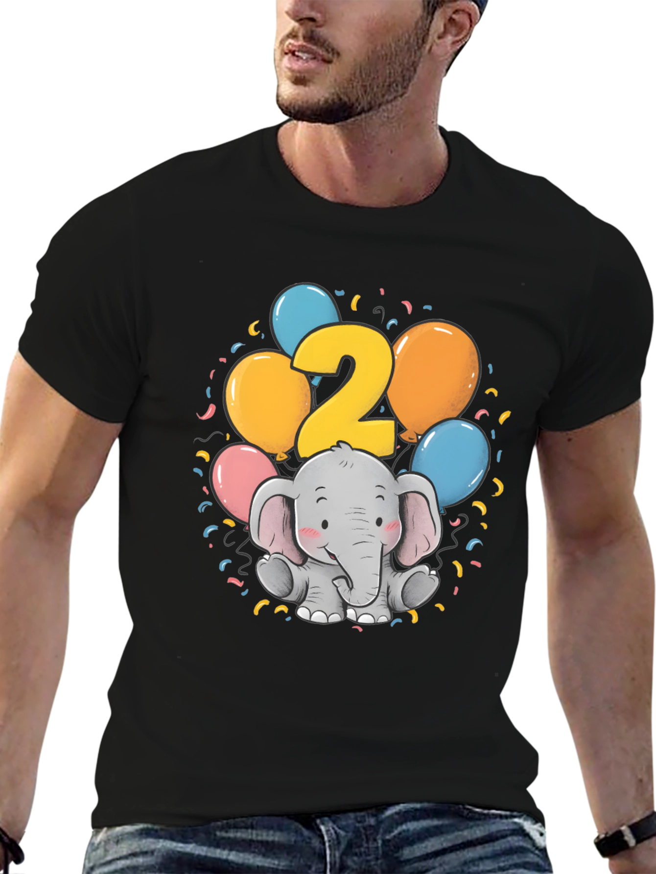 Cute Elephant 2nd Birthday T-Shirt