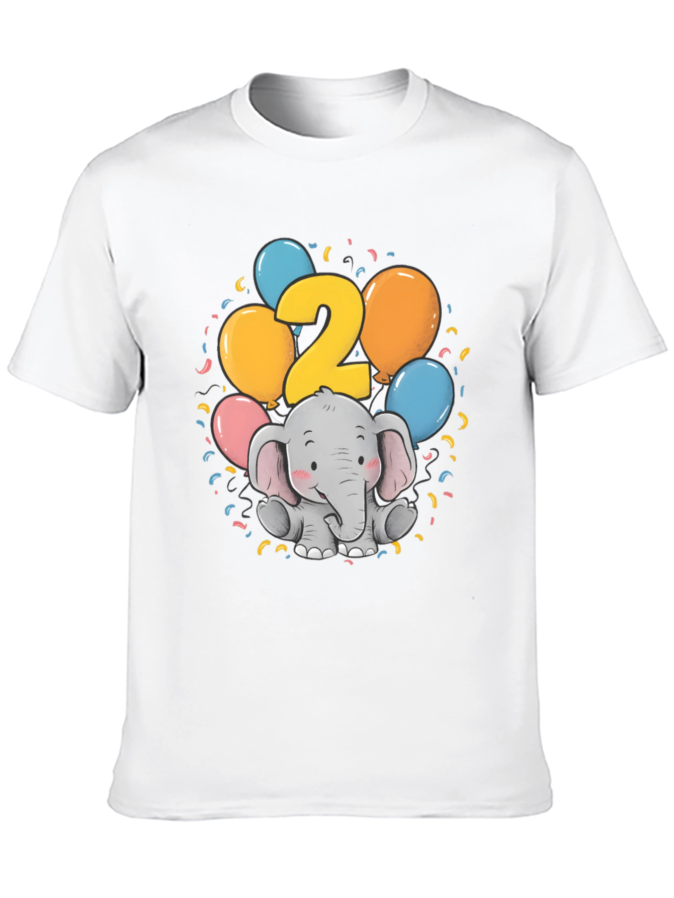 Cute Elephant 2nd Birthday T-Shirt