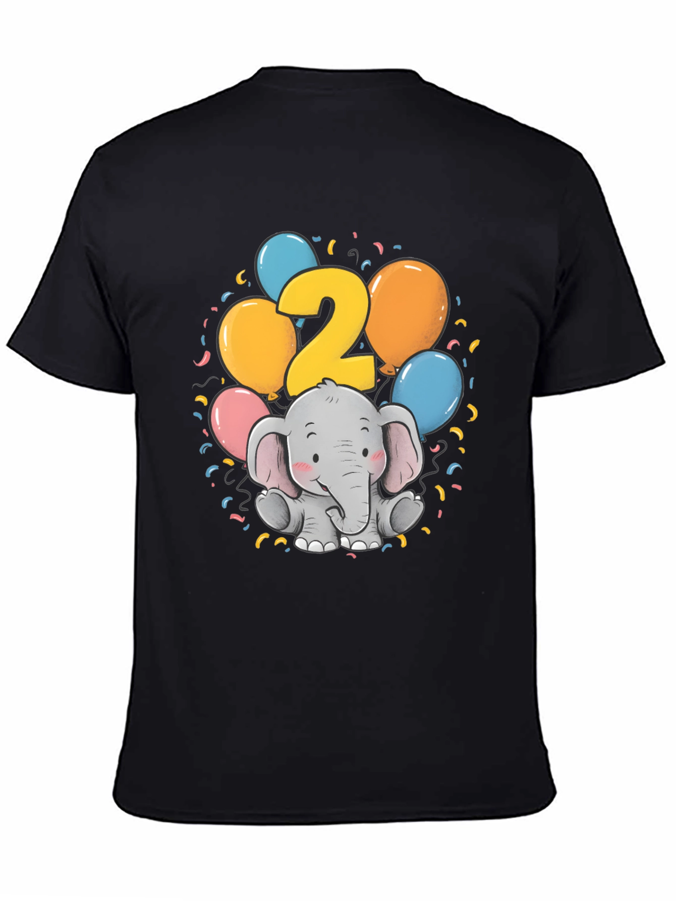 Cute Elephant 2nd Birthday T-Shirt