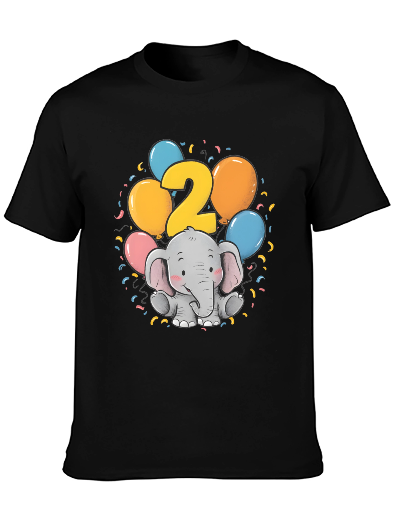 Cute Elephant 2nd Birthday T-Shirt