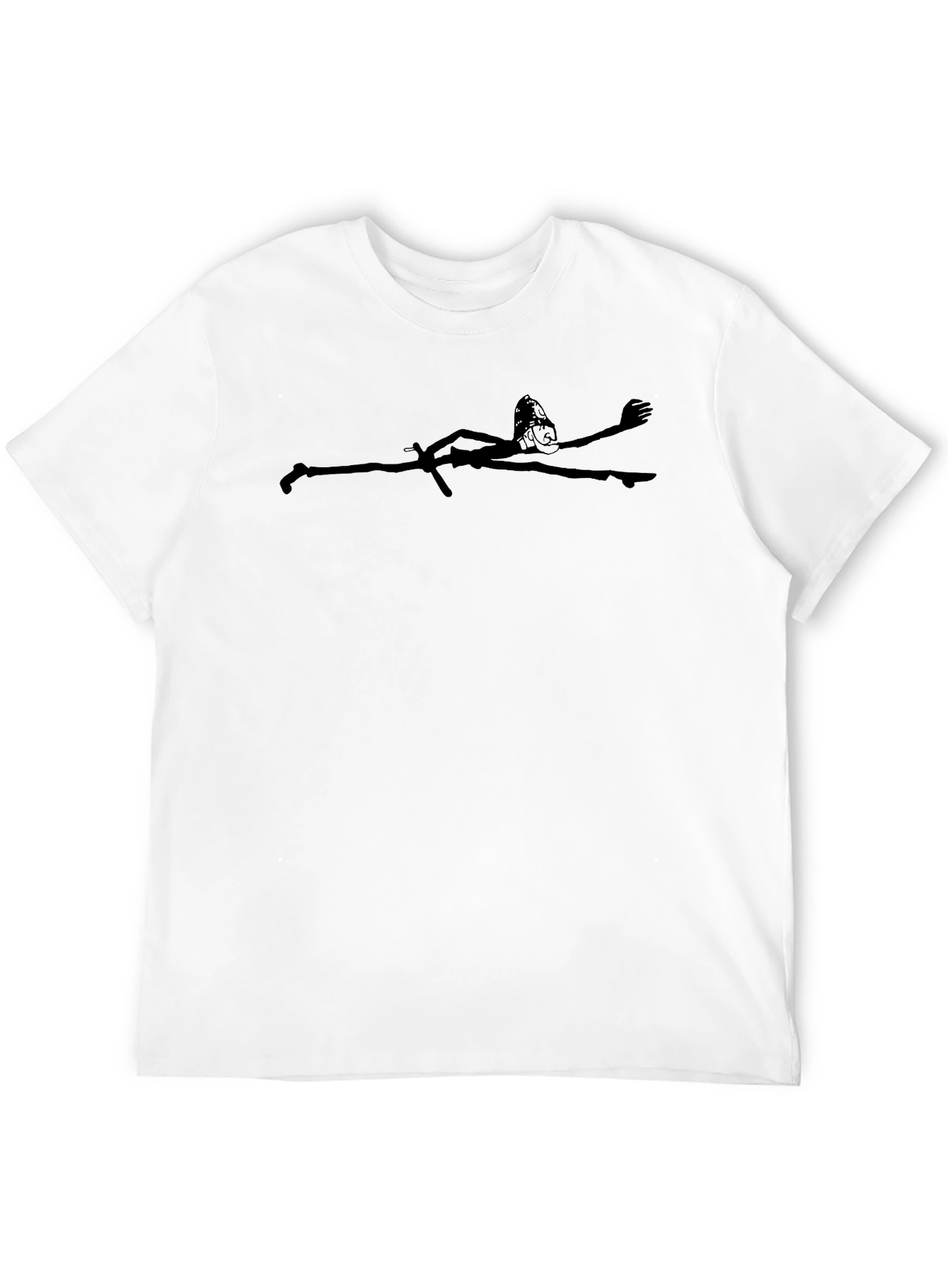 Minimalist Gymnast Graphic Black T-Shirt