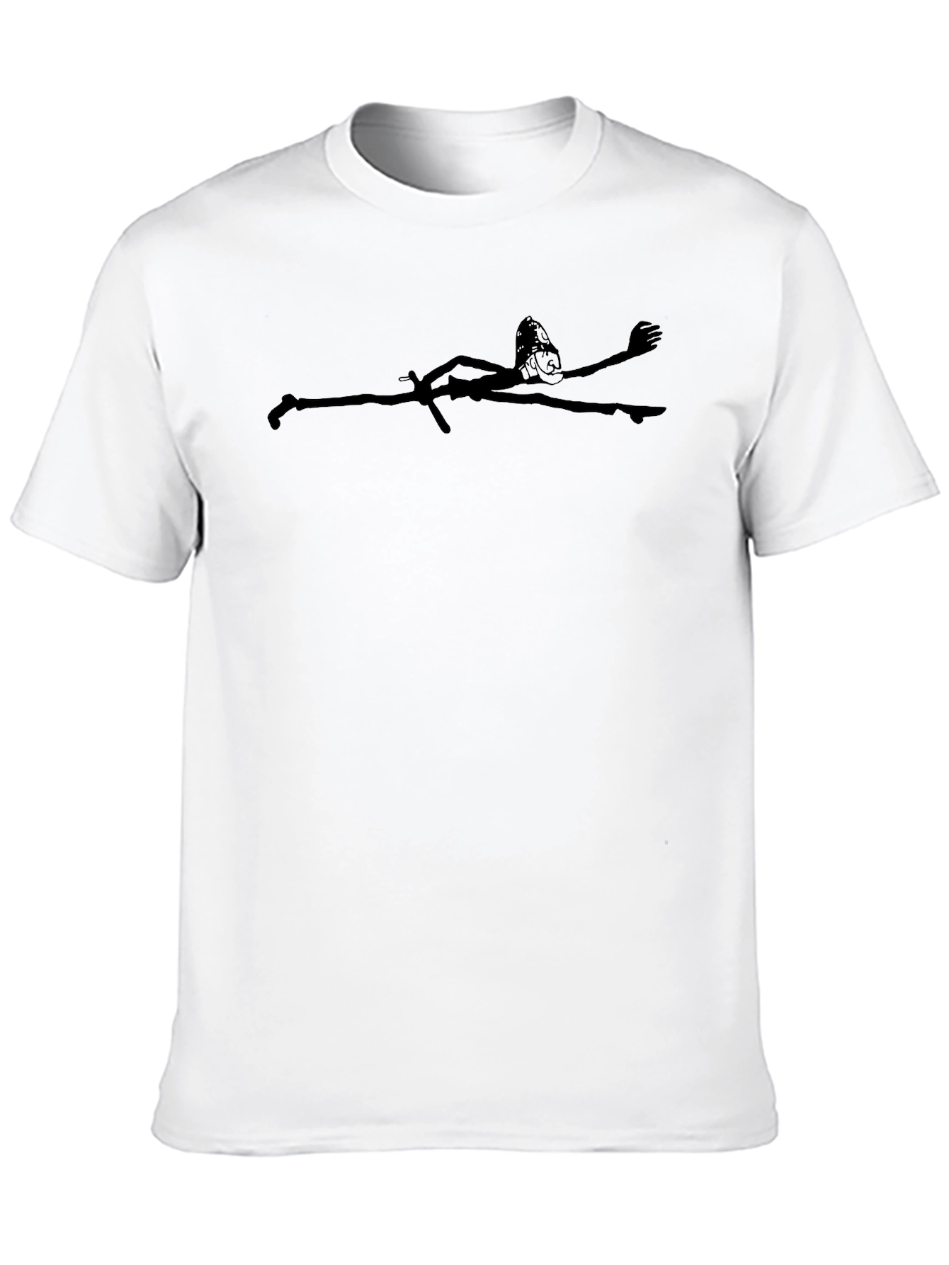 Minimalist Gymnast Graphic Black T-Shirt
