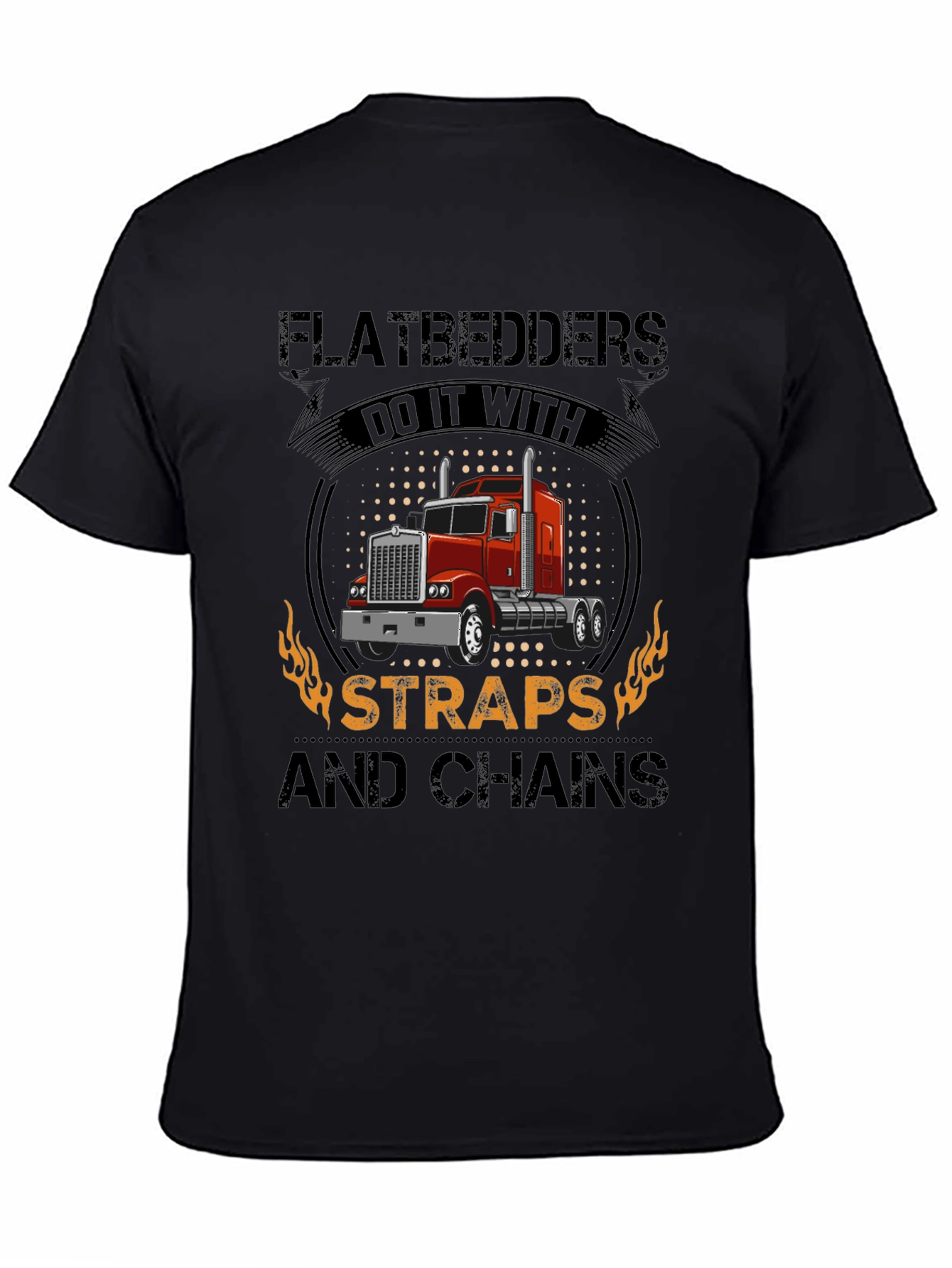 Flatbedder Trucker T-Shirt: Straps and Chains