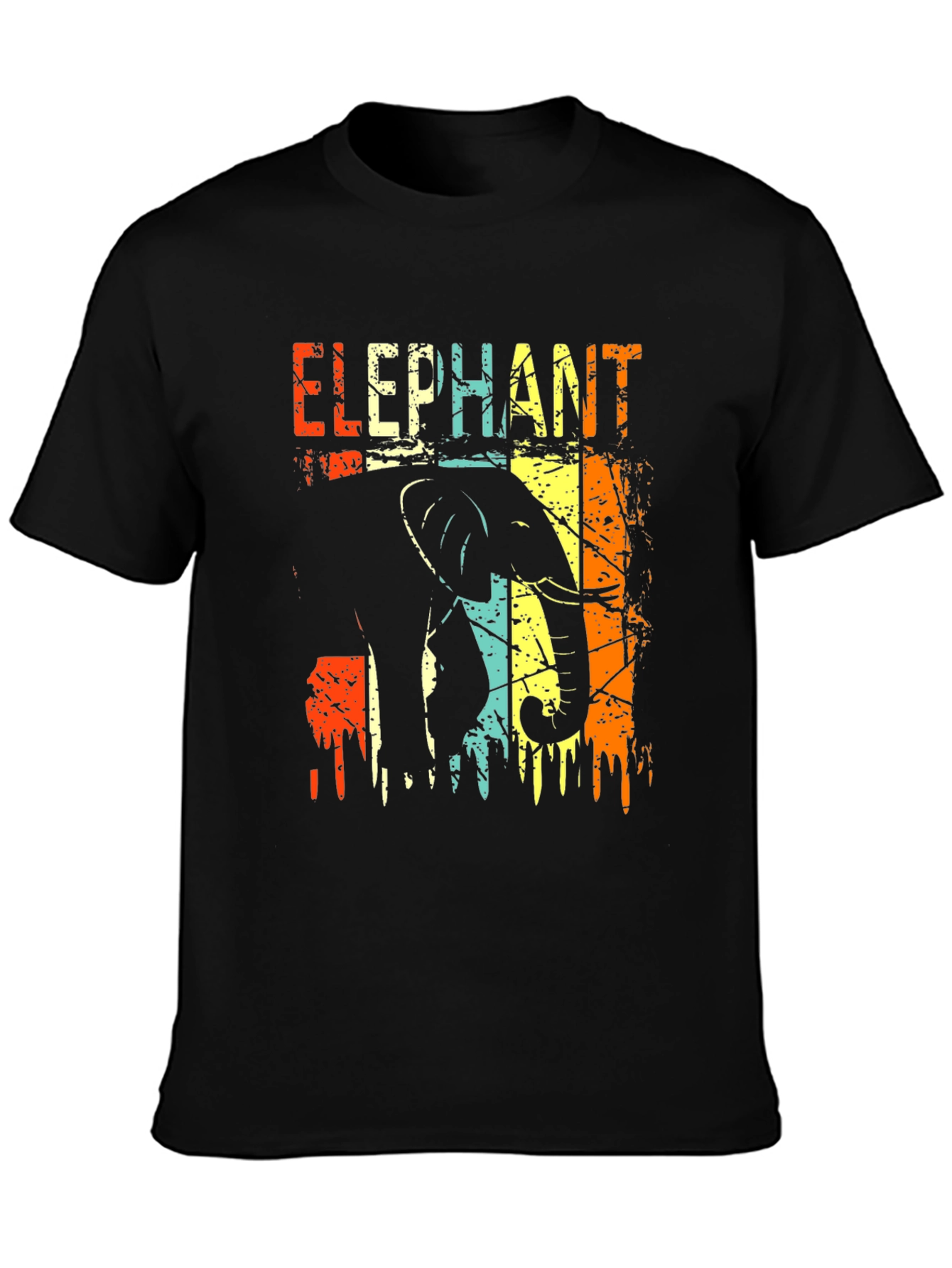 Retro Elephant Graphic T-Shirt