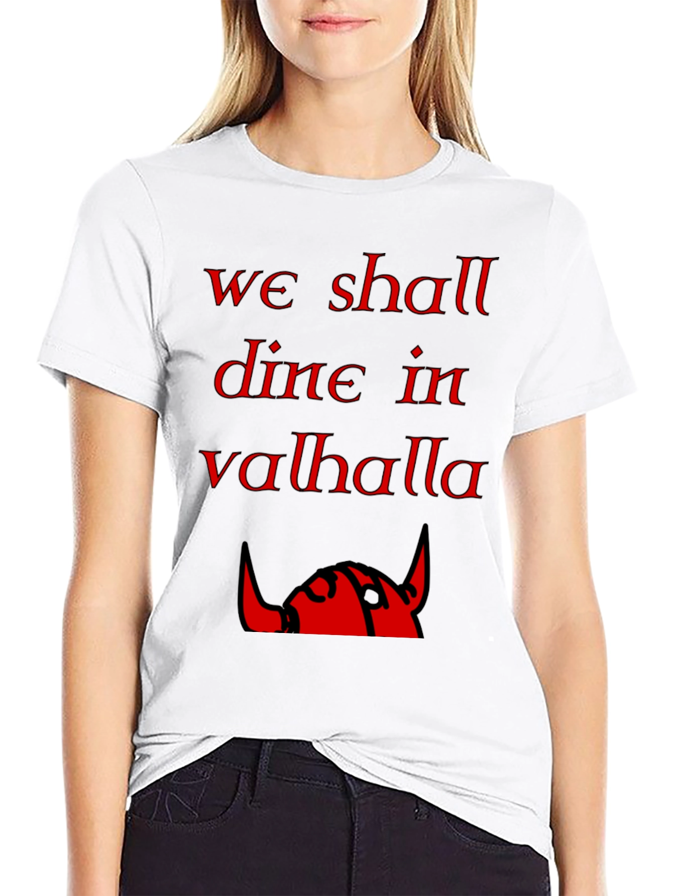 We Shall Dine in Valhalla Viking T-Shirt