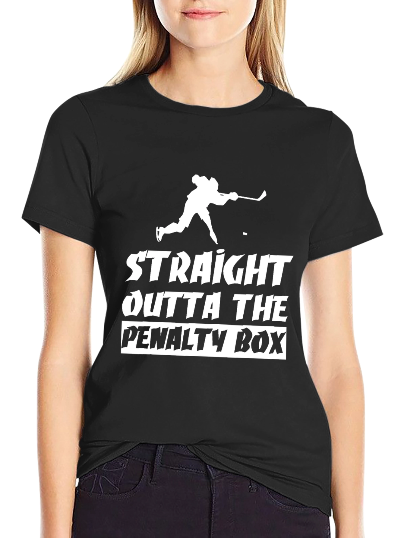 Straight Outta The Penalty Box T-Shirt Hockey Player Gift