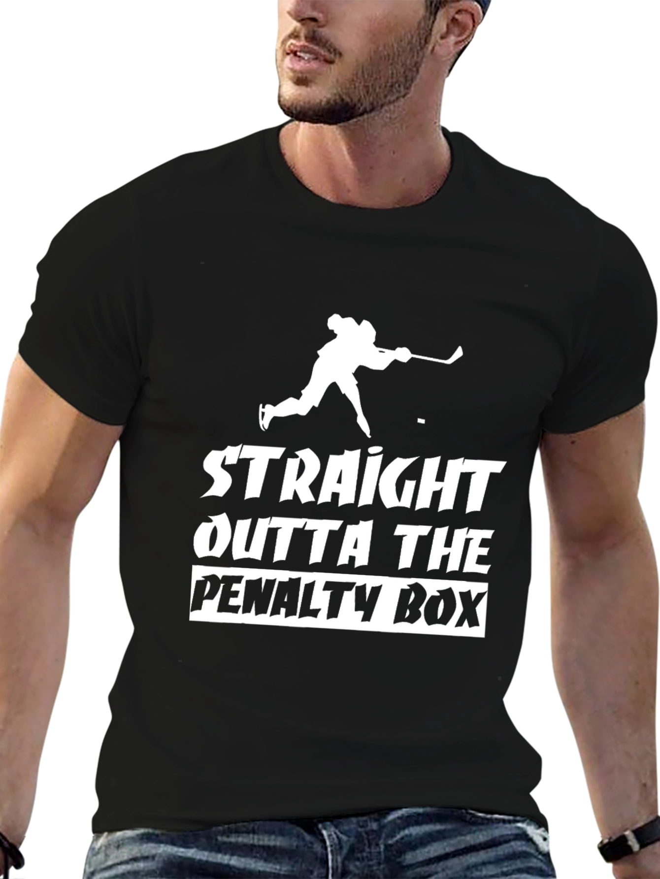 Straight Outta The Penalty Box T-Shirt Hockey Player Gift