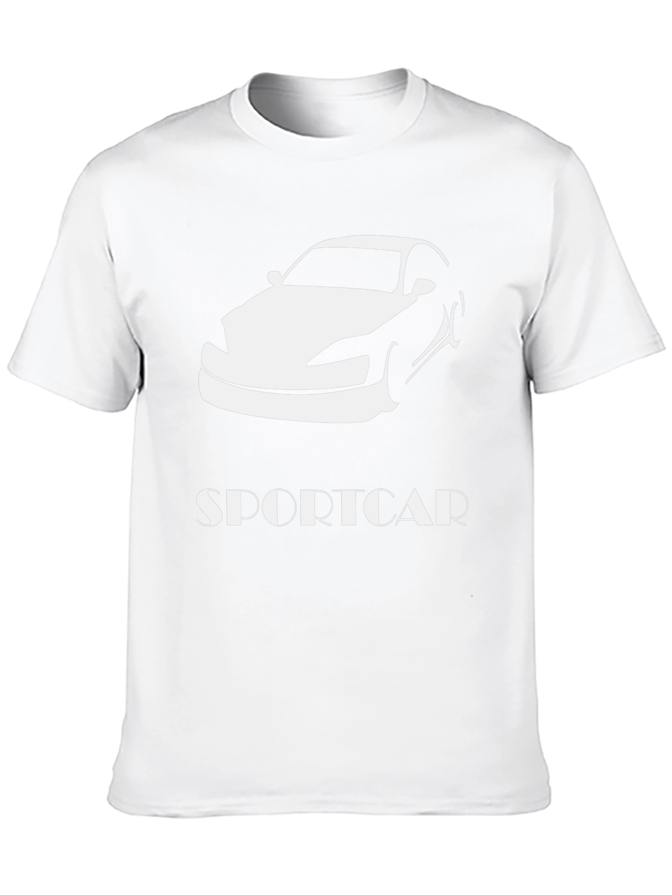 Sportscar Graphic Tee - Black Cotton T-Shirt