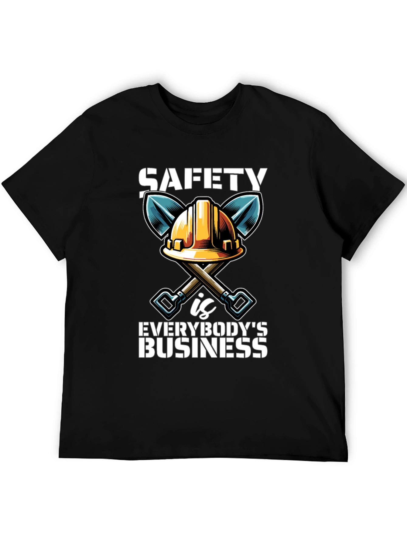 Safety First T-Shirt Hard Hat & Shovels
