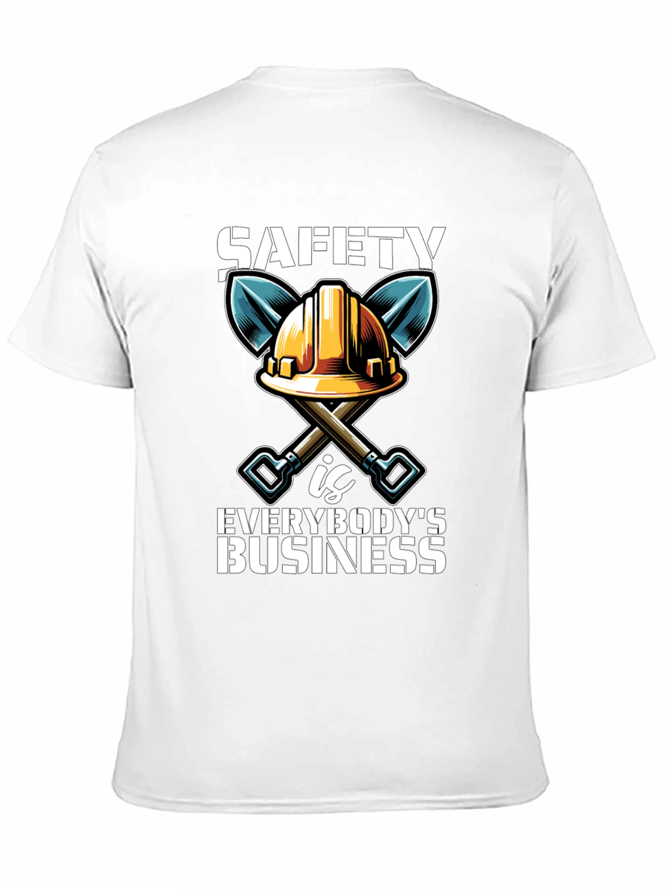 Safety First T-Shirt Hard Hat & Shovels