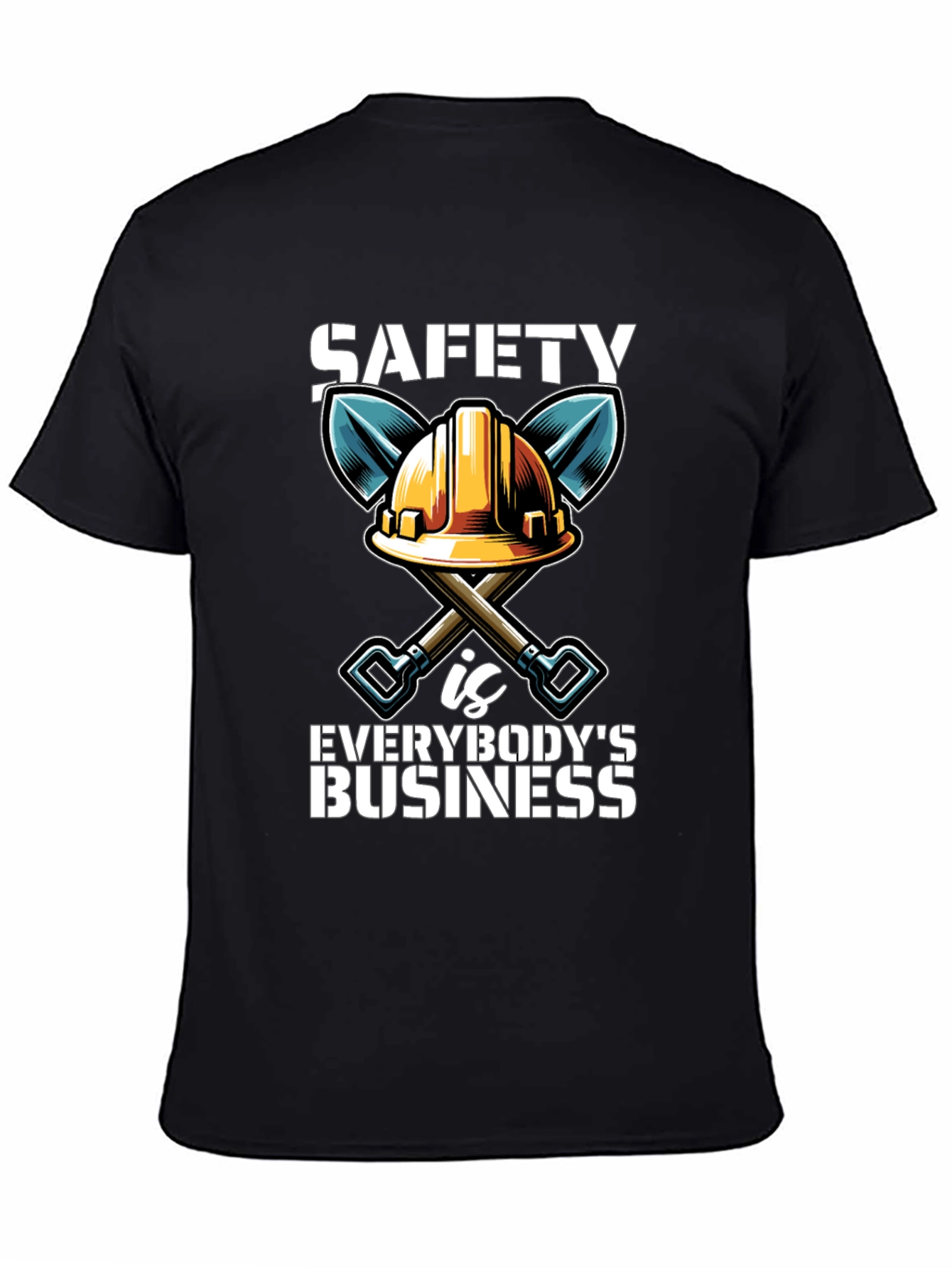 Safety First T-Shirt Hard Hat & Shovels