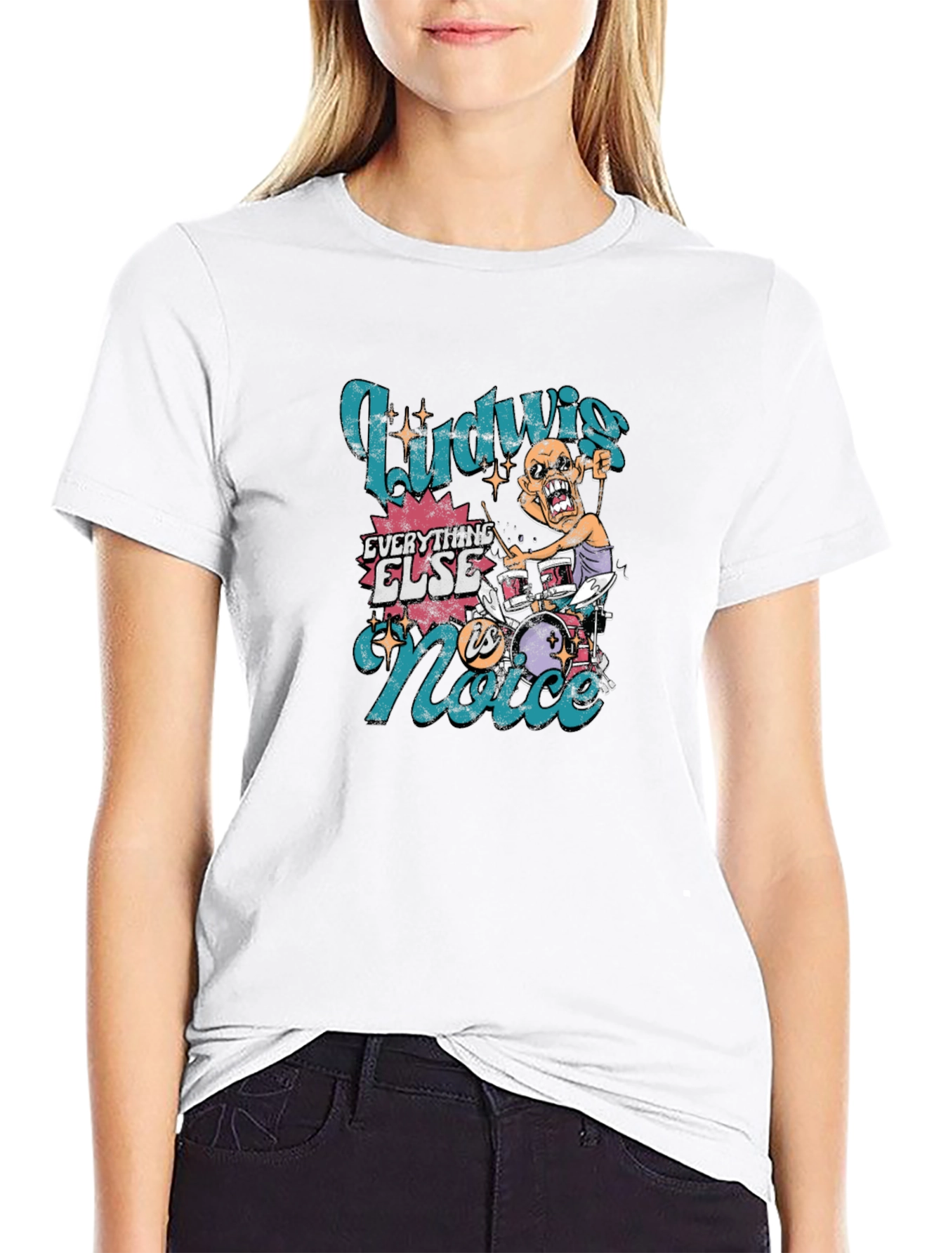 Ludwig Drummer Graphic Tee - Rock and Roll Style