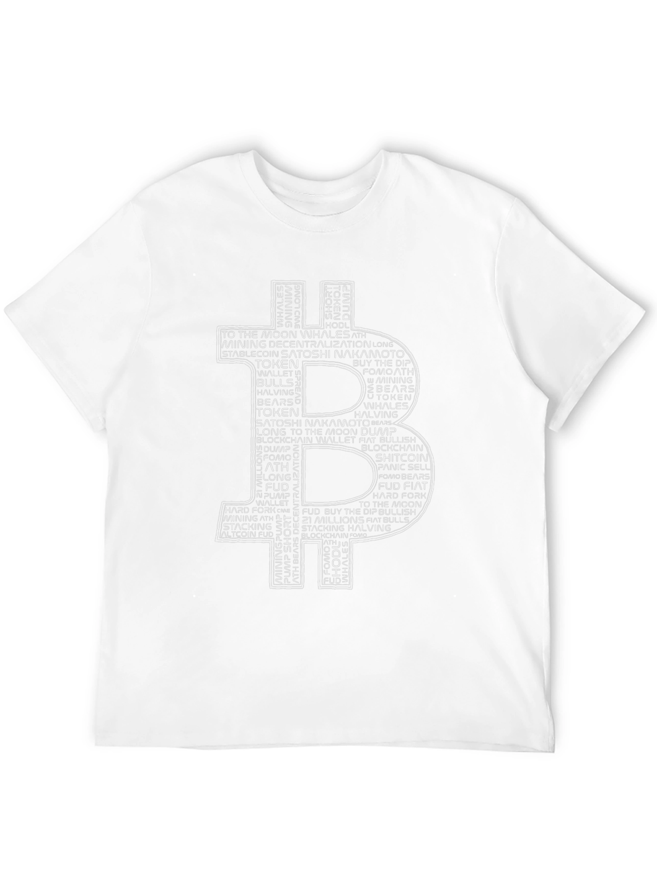 Bitcoin Crypto Word Art T-Shirt - Black