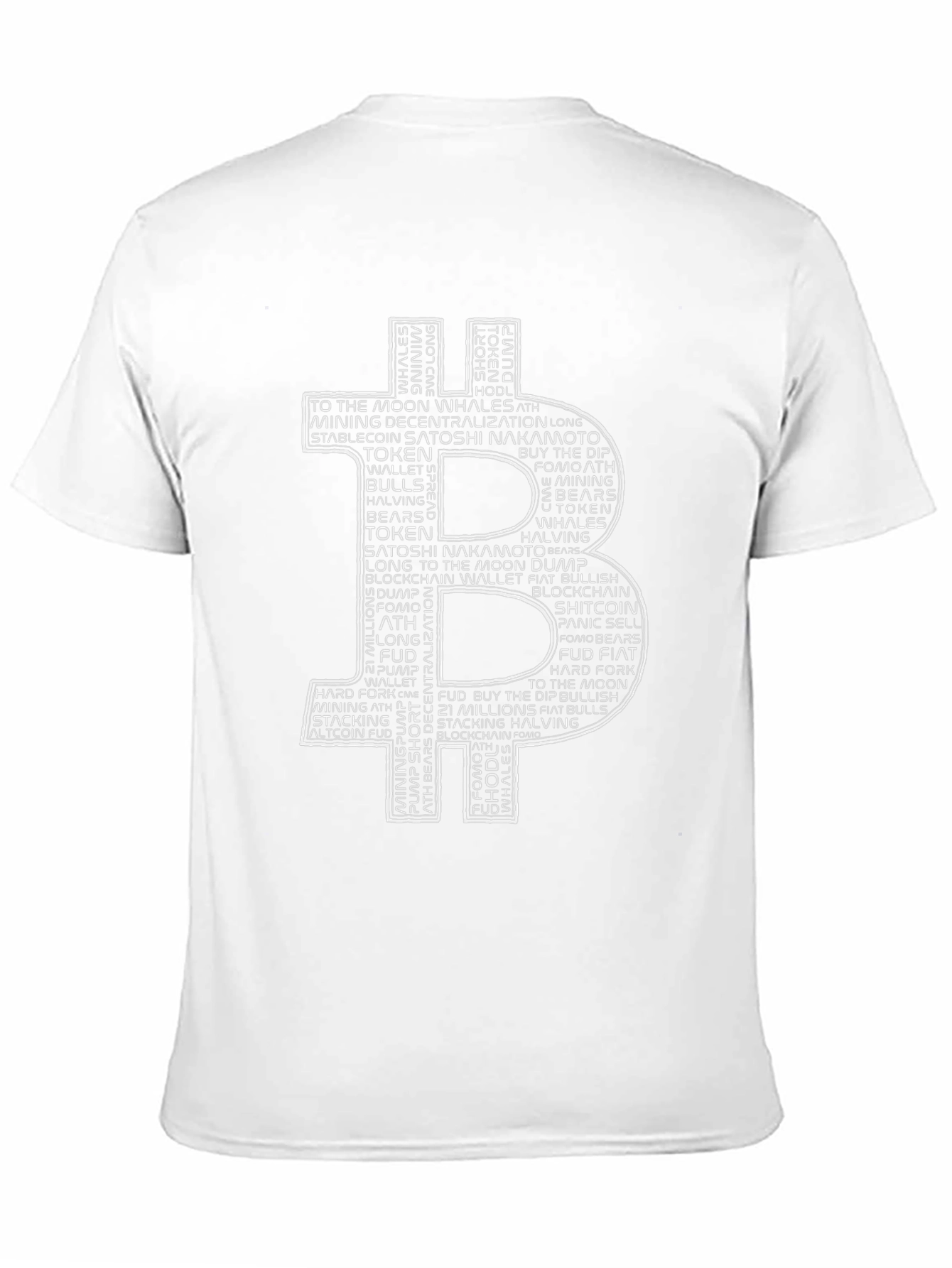 Bitcoin Crypto Word Art T-Shirt - Black