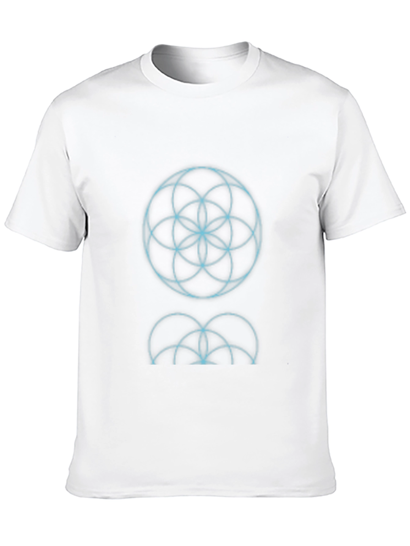 Geometric Circle Graphic Print Black T-Shirt