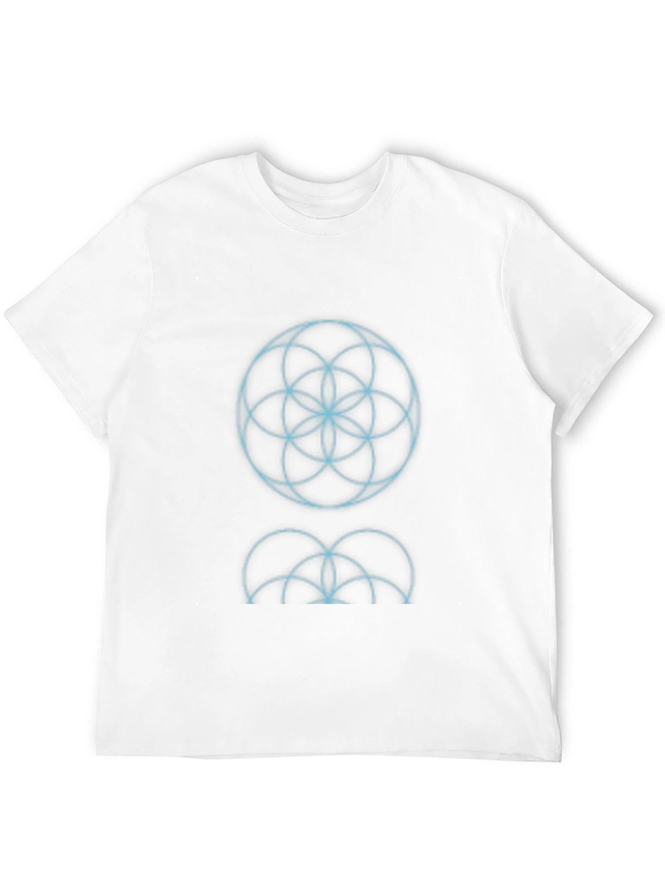 Geometric Circle Graphic Print Black T-Shirt
