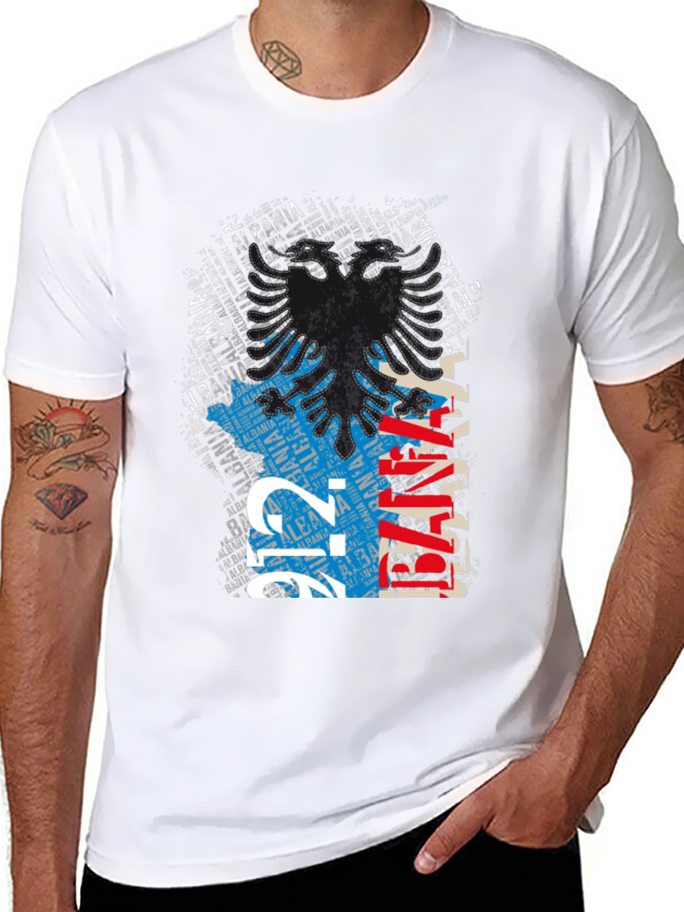 Albania Eagle Graphic Tee - Black