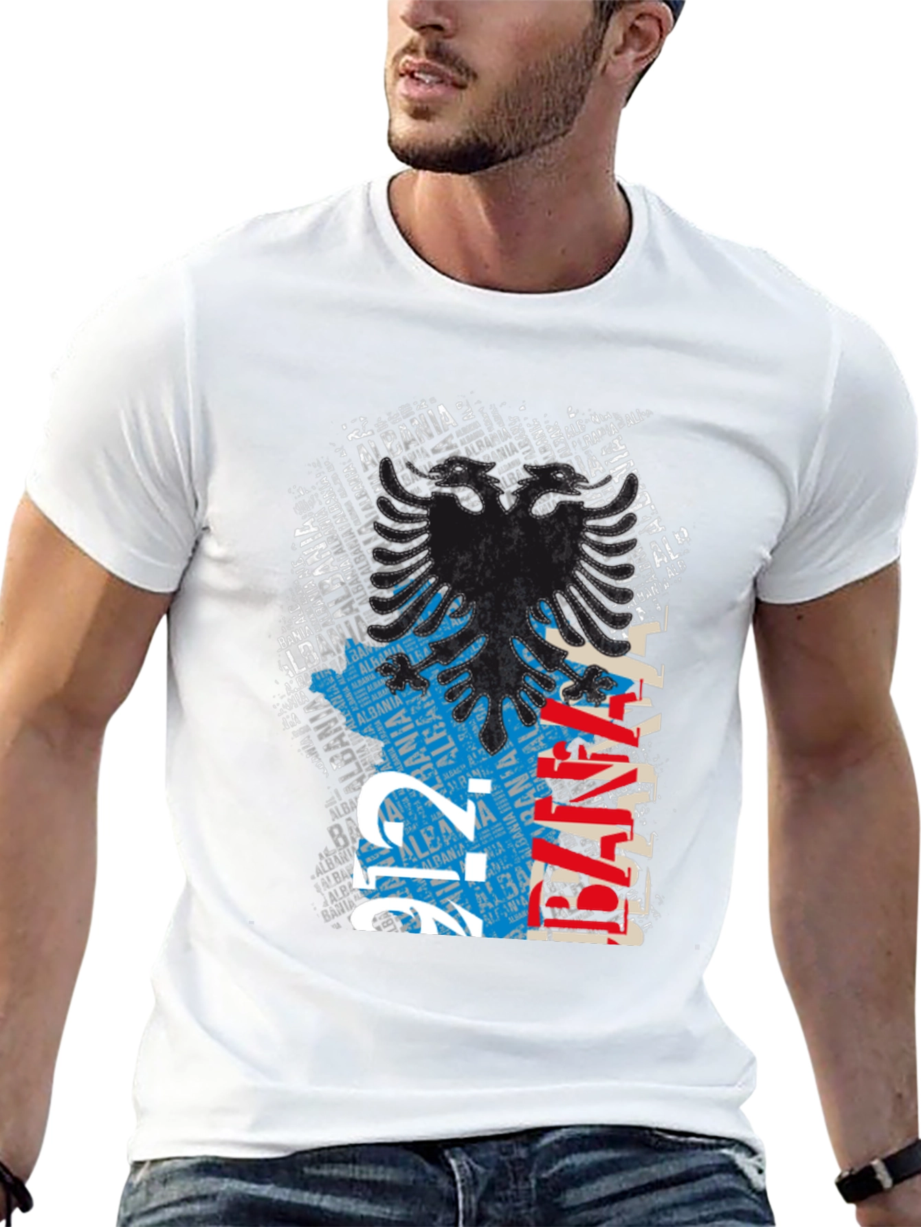 Albania Eagle Graphic Tee - Black