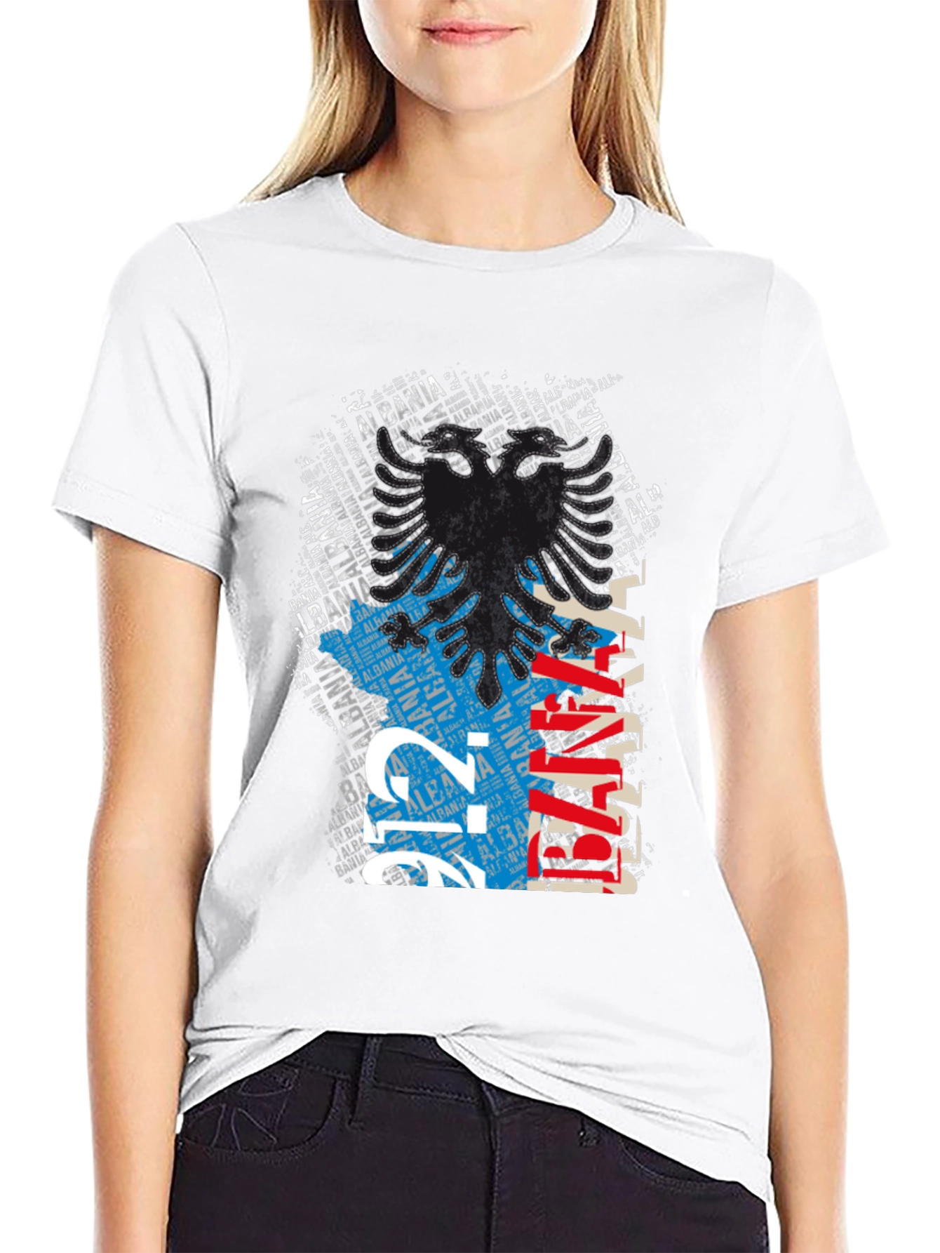 Albania Eagle Graphic Tee - Black