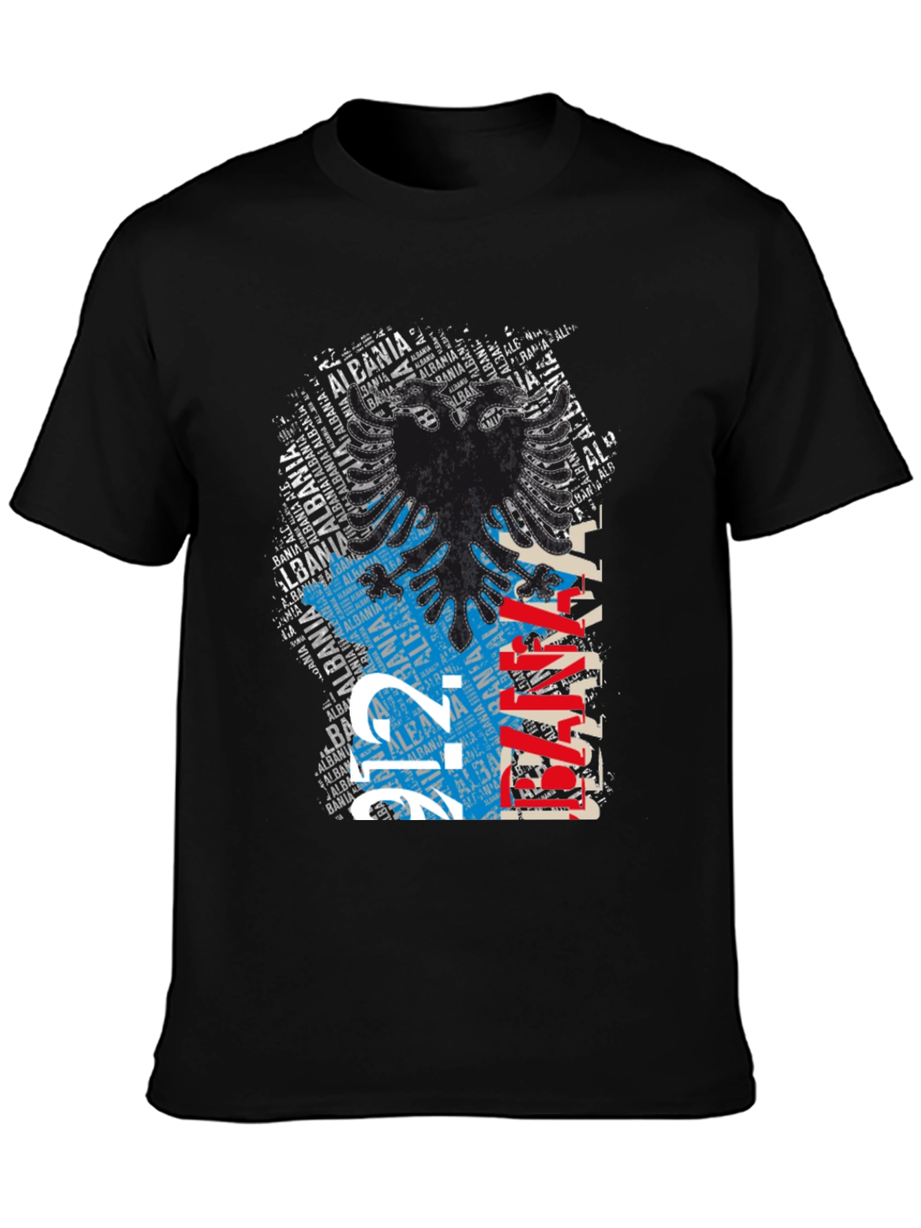 Albania Eagle Graphic Tee - Black