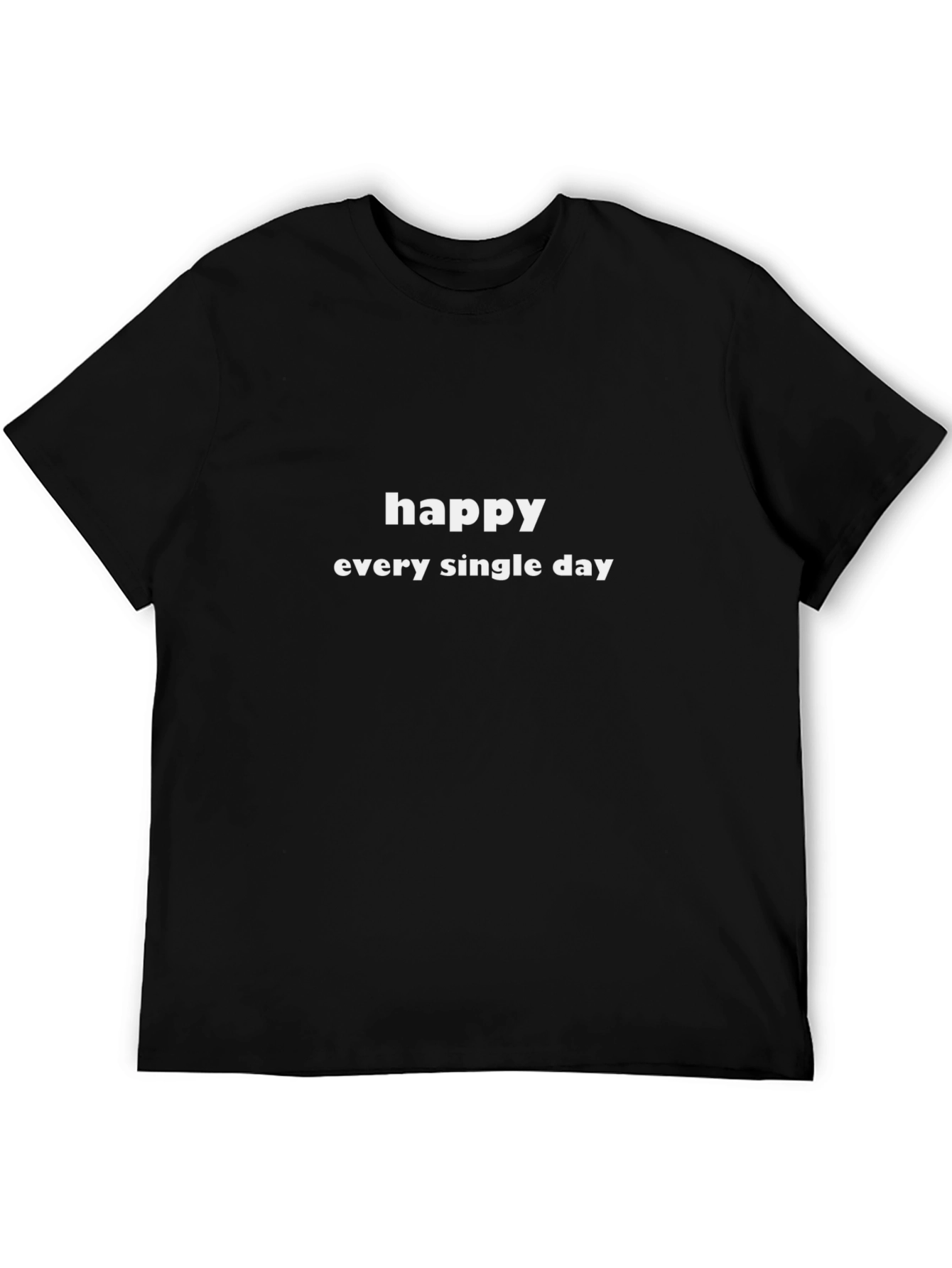 Happy Every Single Day Black Graphic Tee
