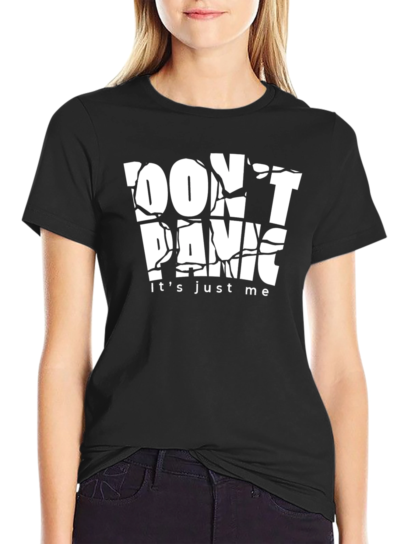 Dont Panic Graphic Tee - Black