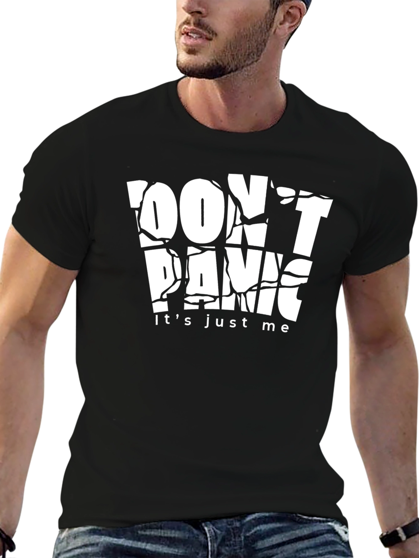 Dont Panic Graphic Tee - Black