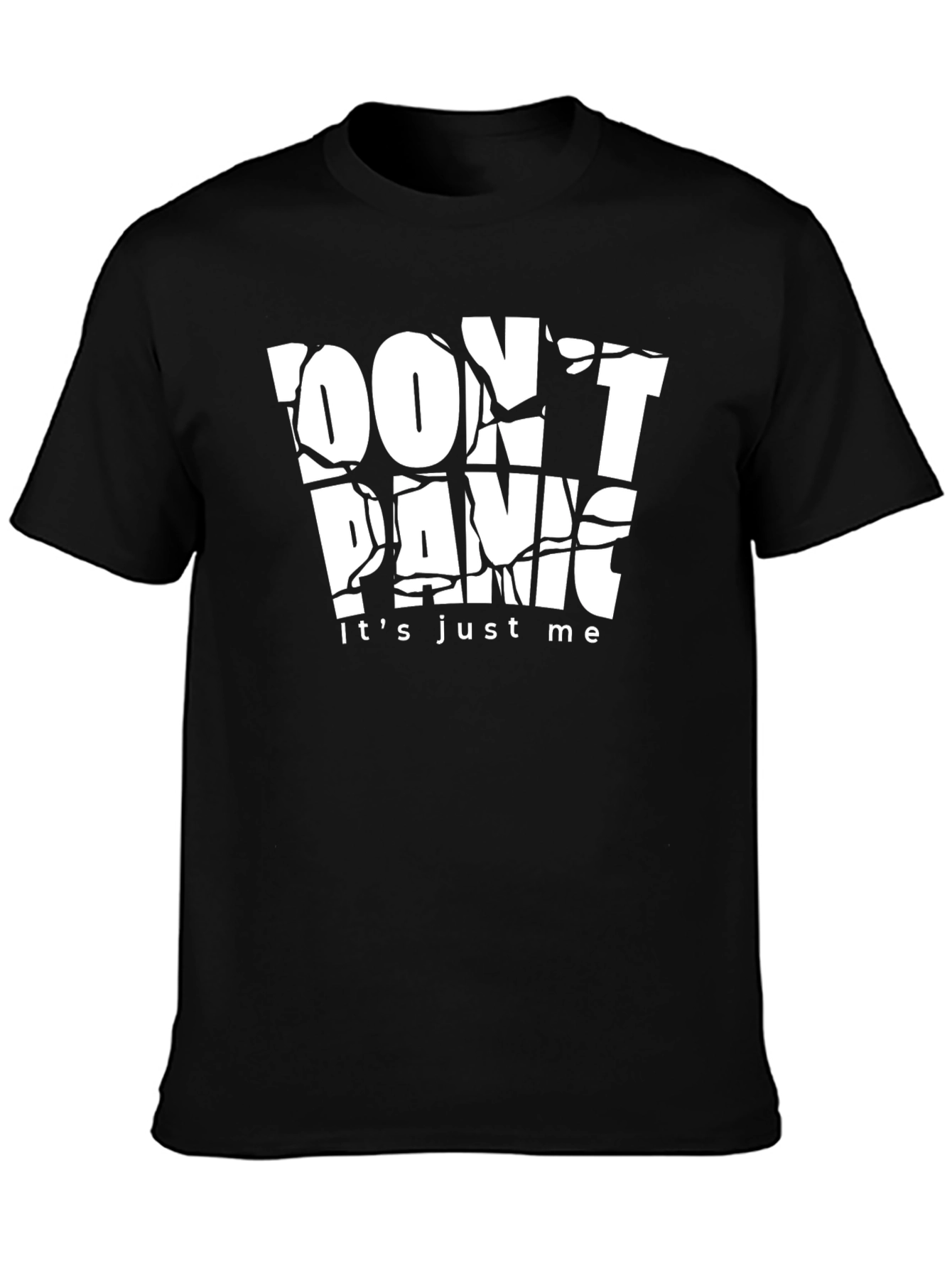 Dont Panic Graphic Tee - Black