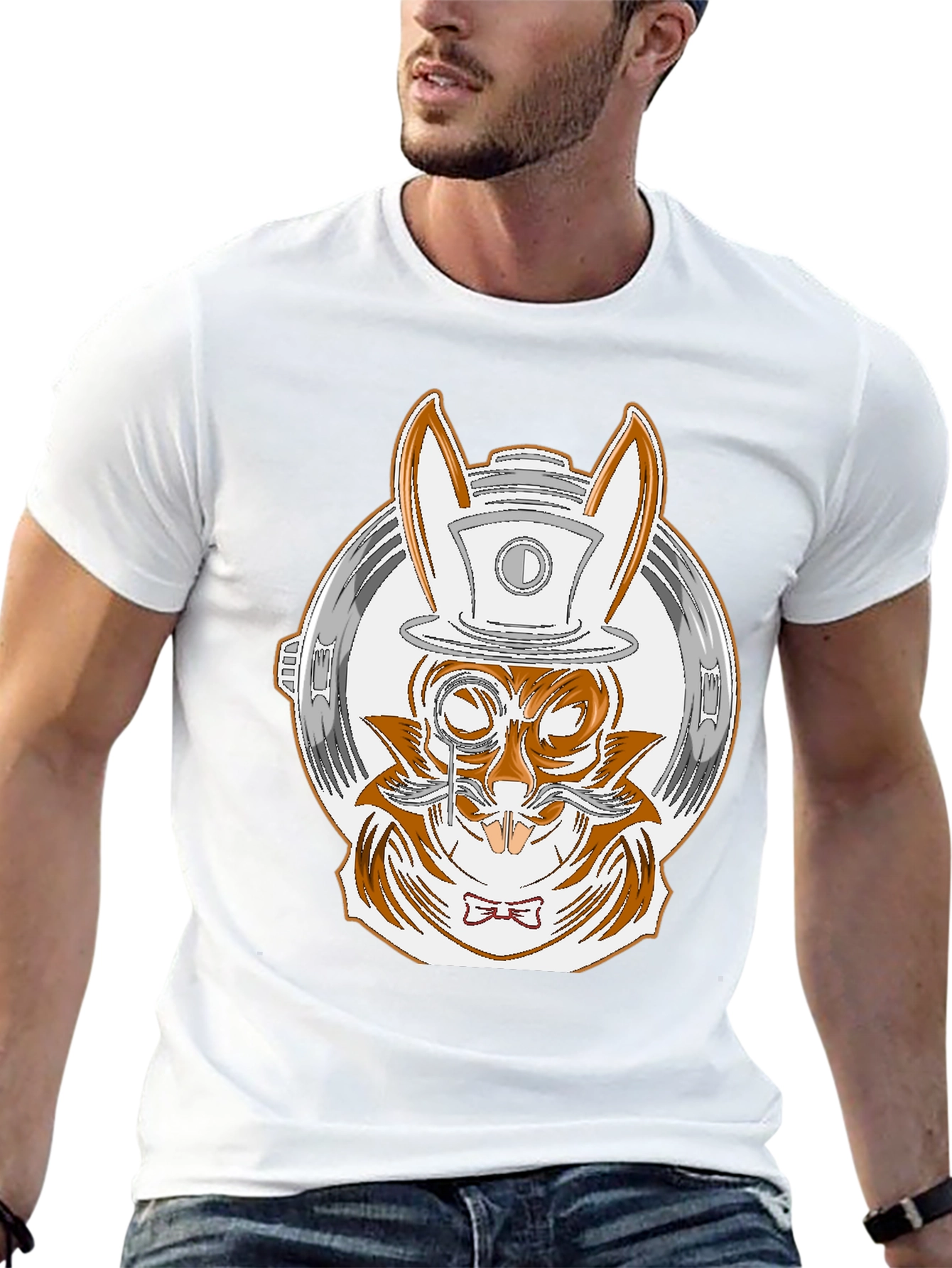 Steampunk Rabbit T-Shirt - Unique Graphic Tee