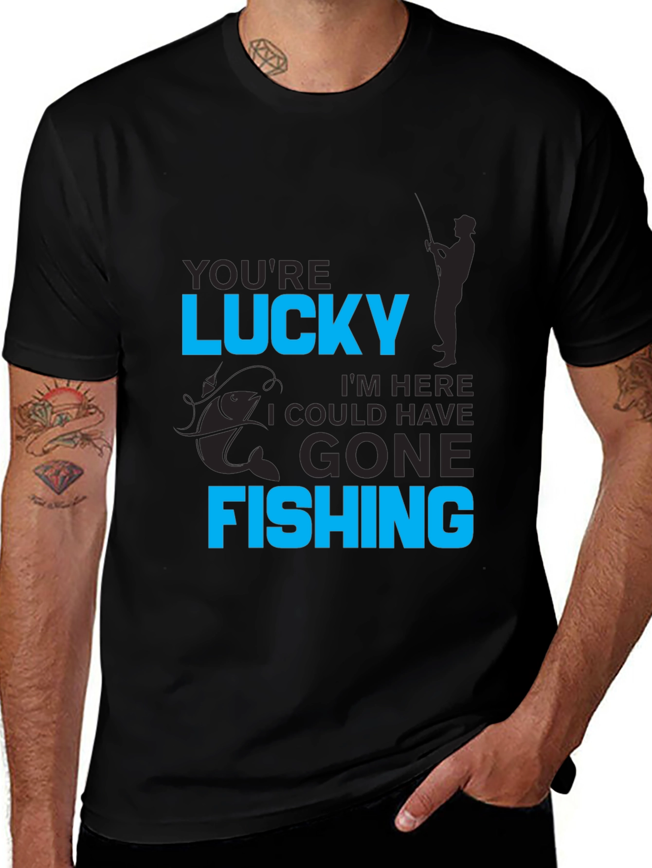 Lucky Fishing Graphic Tee