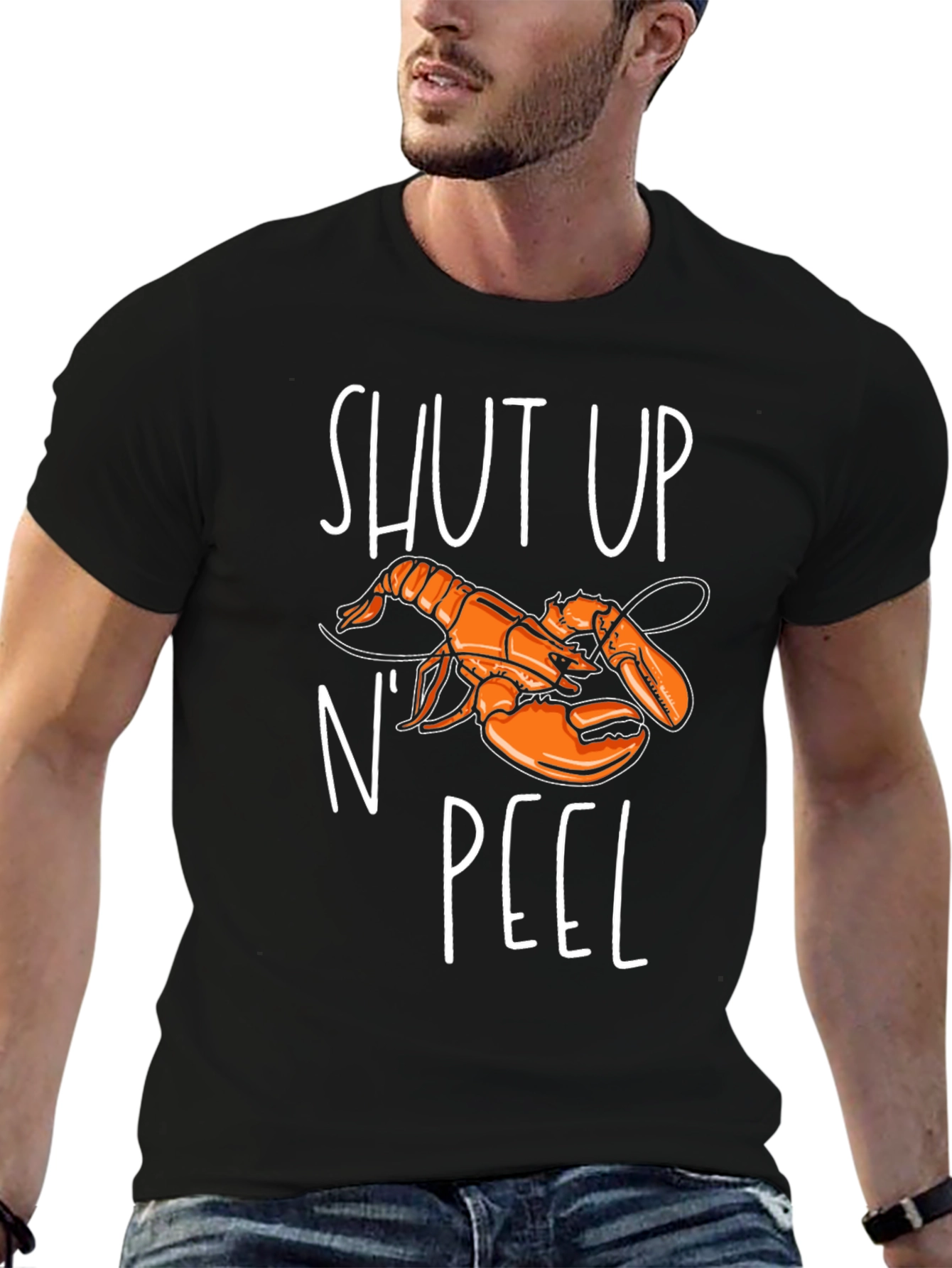 Shut Up N Peel Lobster Graphic T-Shirt