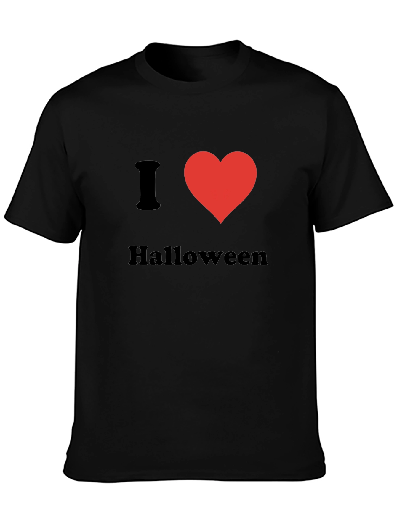 I Love Halloween T-Shirt - Black Holiday Tee