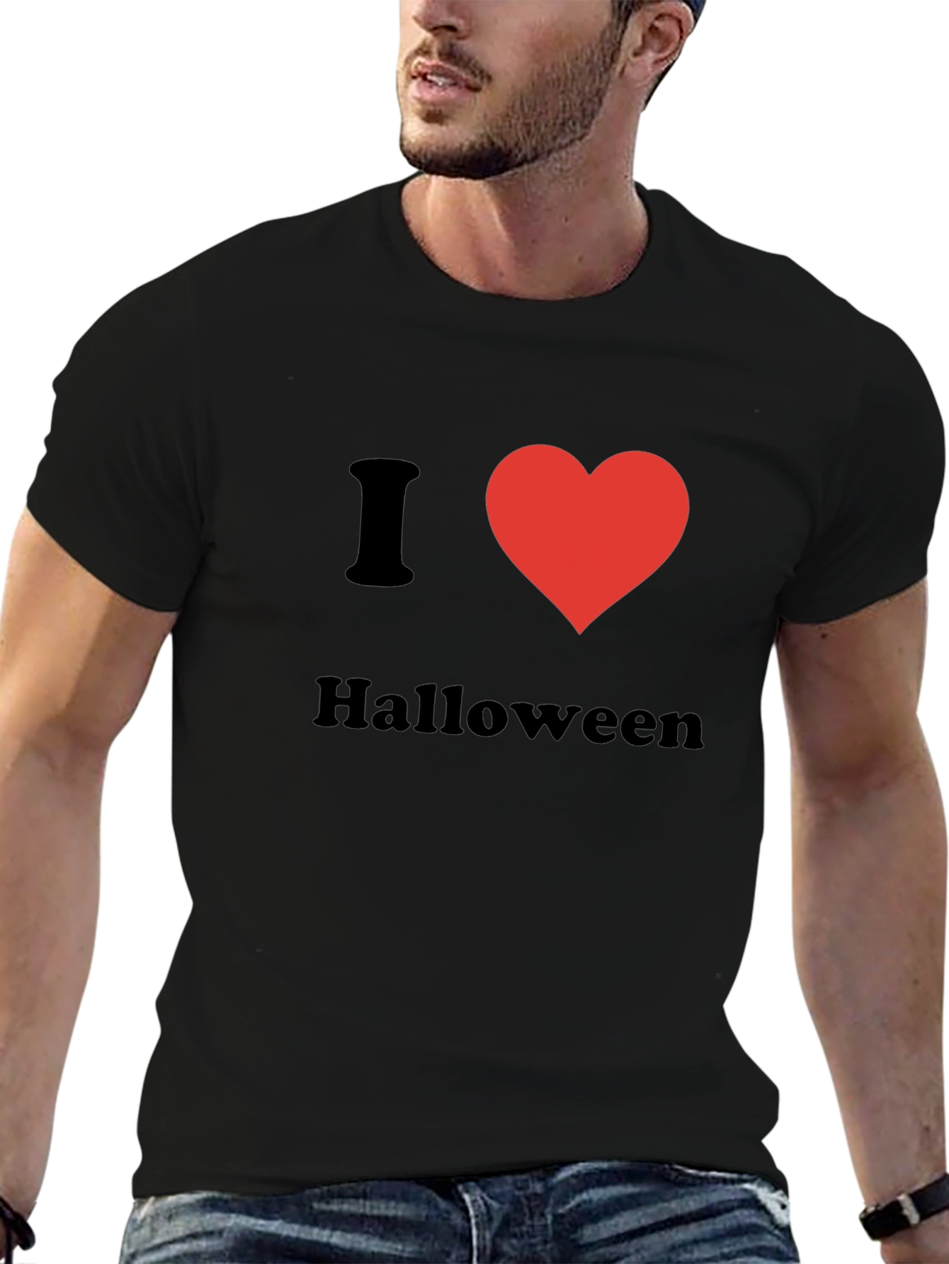 I Love Halloween T-Shirt - Black Holiday Tee
