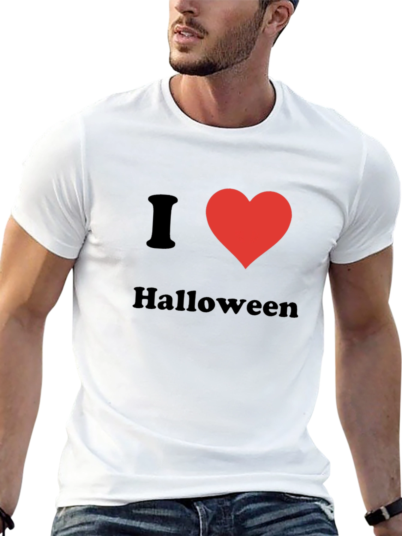 I Love Halloween T-Shirt - Black Holiday Tee