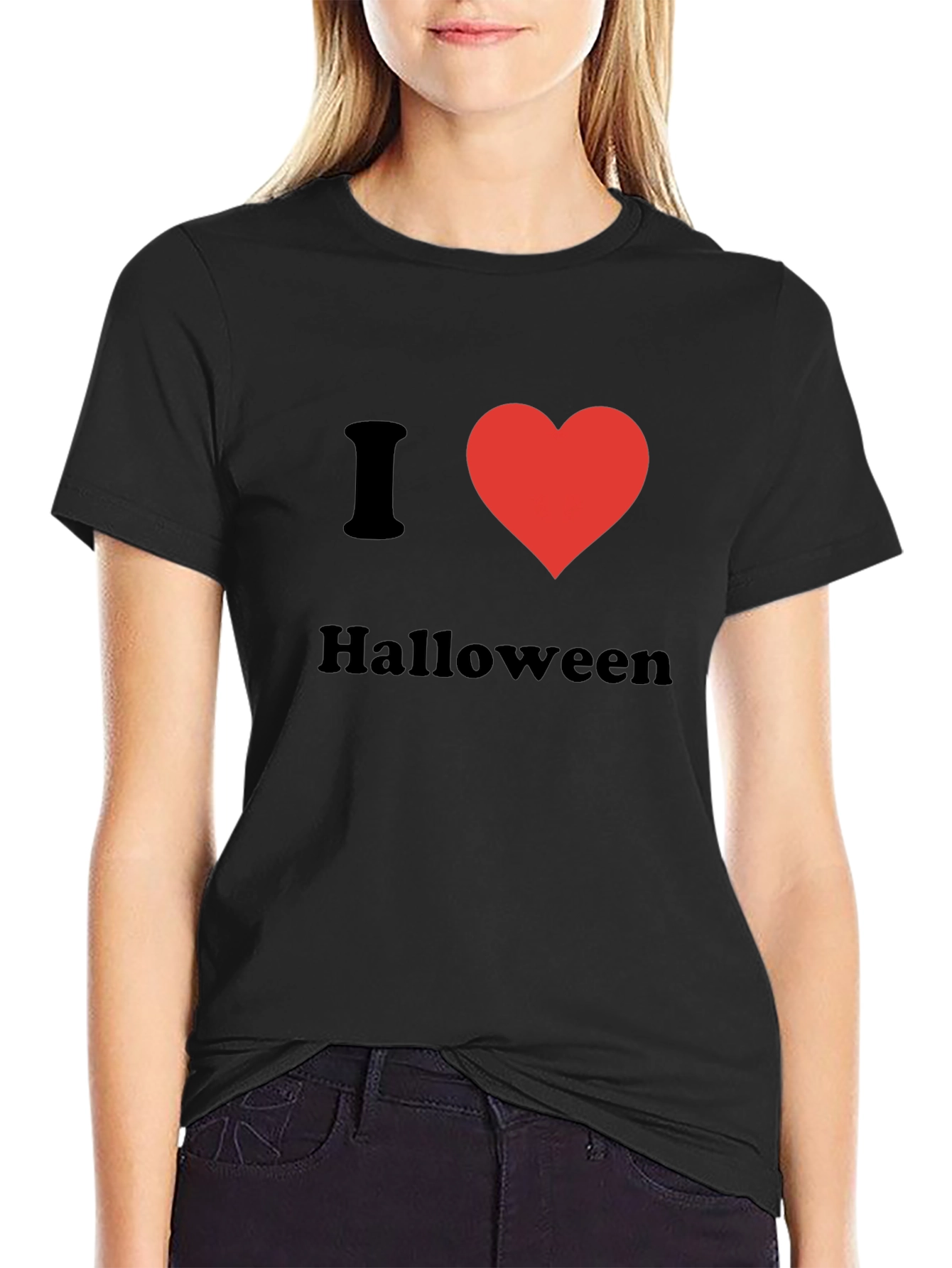 I Love Halloween T-Shirt - Black Holiday Tee