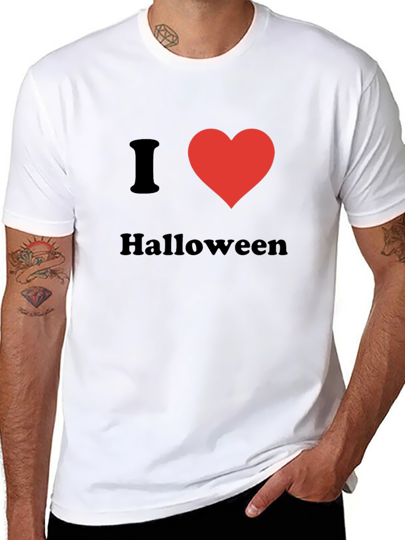 I Love Halloween T-Shirt - Black Holiday Tee