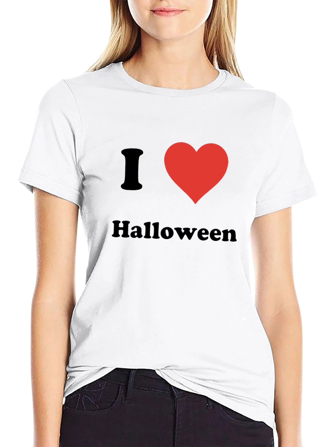 I Love Halloween T-Shirt - Black Holiday Tee