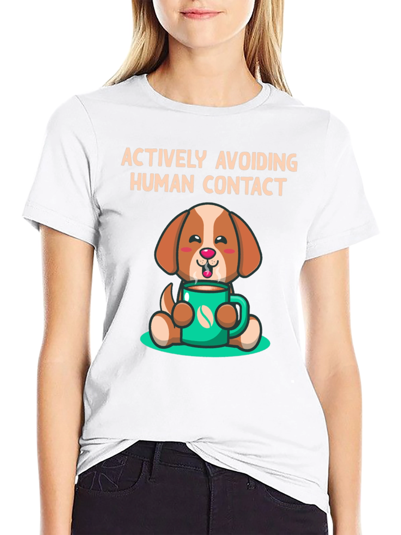 Actively Avoiding Human Contact Dog T-Shirt
