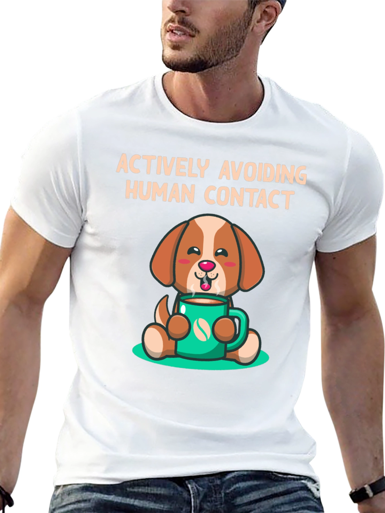 Actively Avoiding Human Contact Dog T-Shirt
