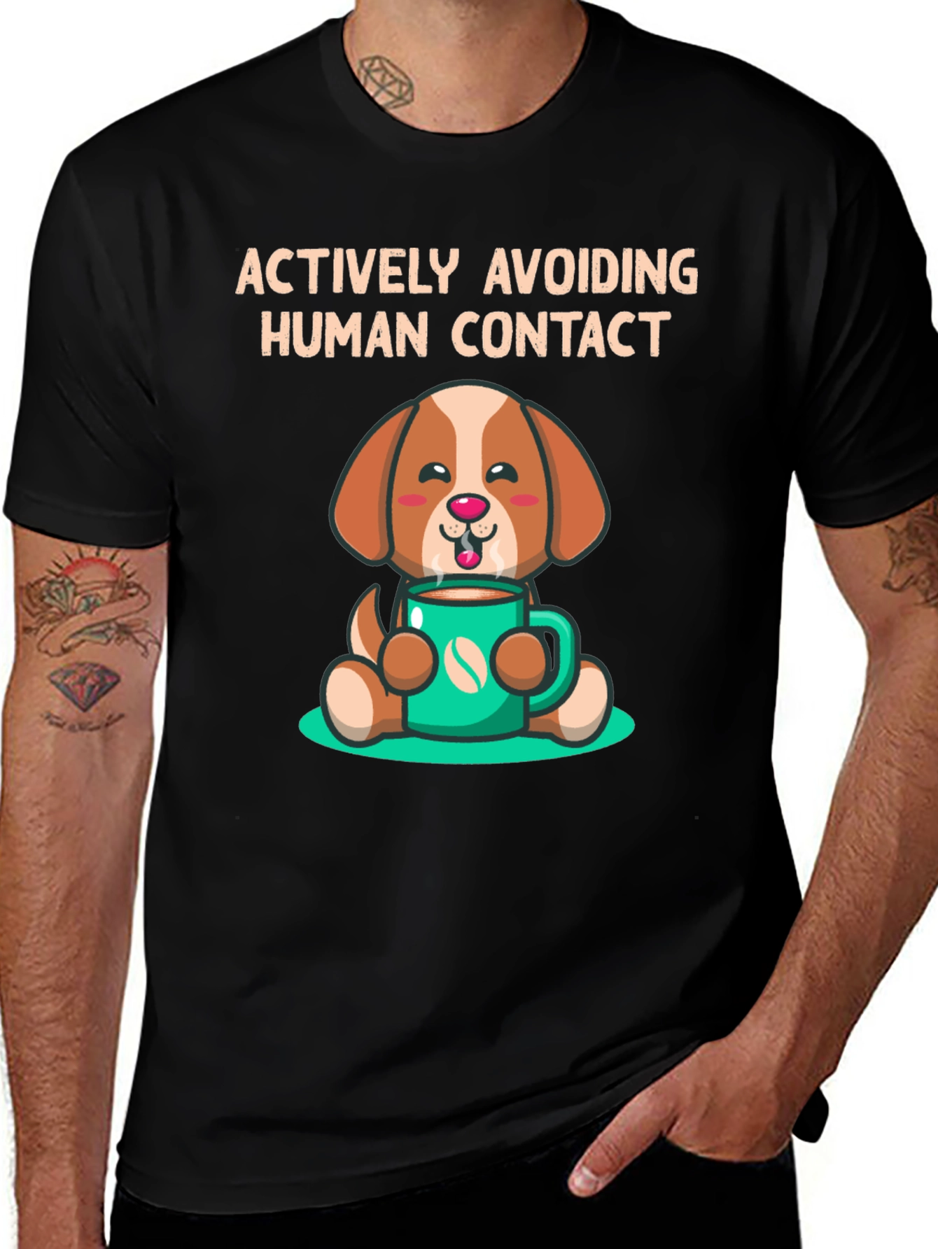 Actively Avoiding Human Contact Dog T-Shirt