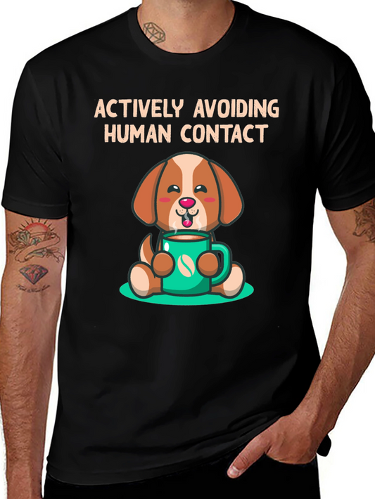 Actively Avoiding Human Contact Dog T-Shirt
