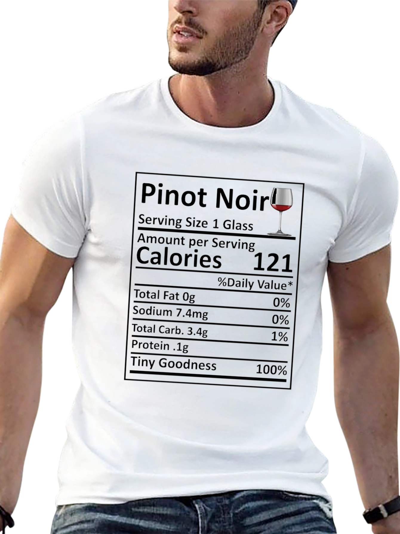 Pinot Noir Nutrition Facts Funny T-Shirt