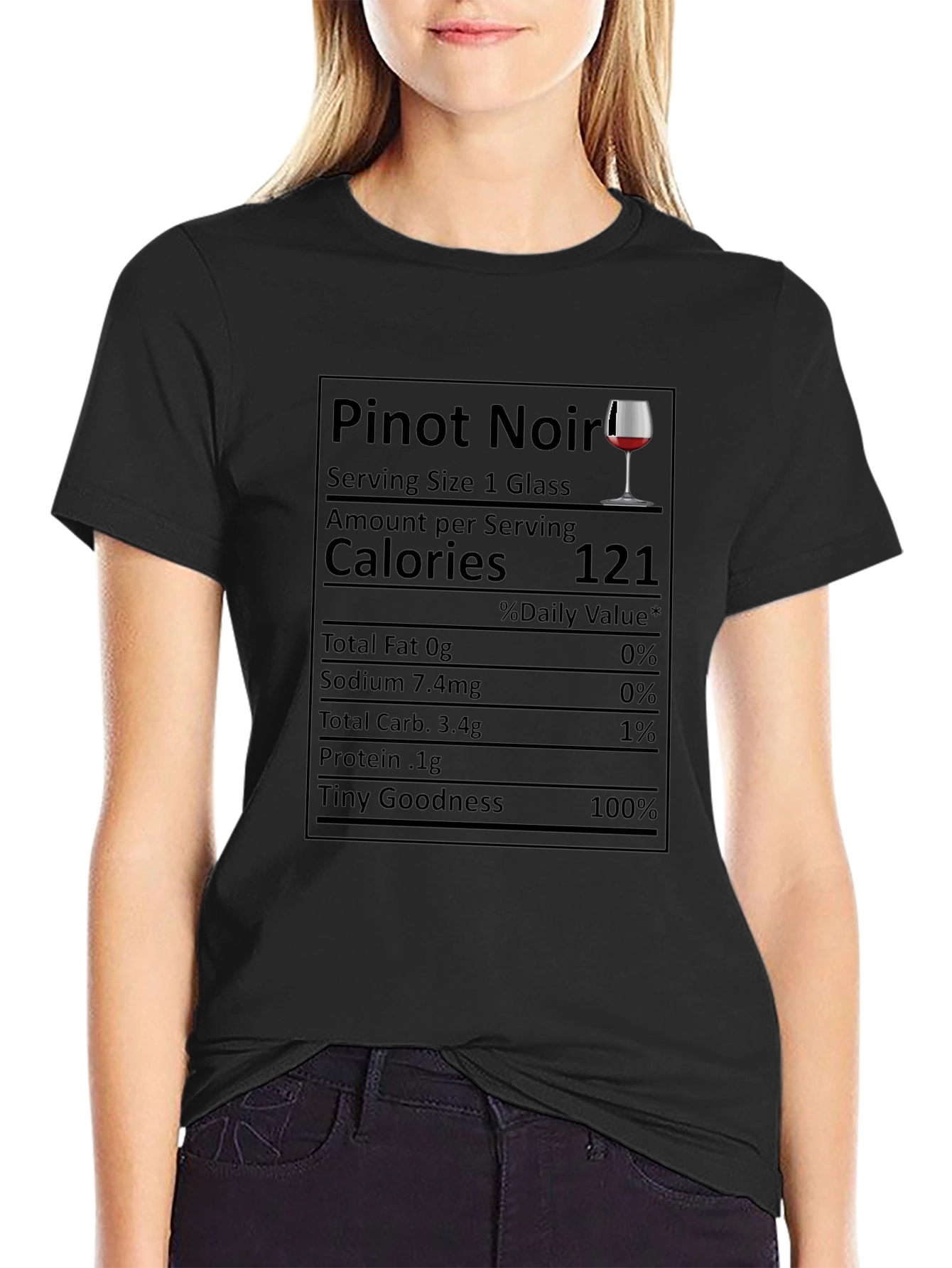 Pinot Noir Nutrition Facts Funny T-Shirt