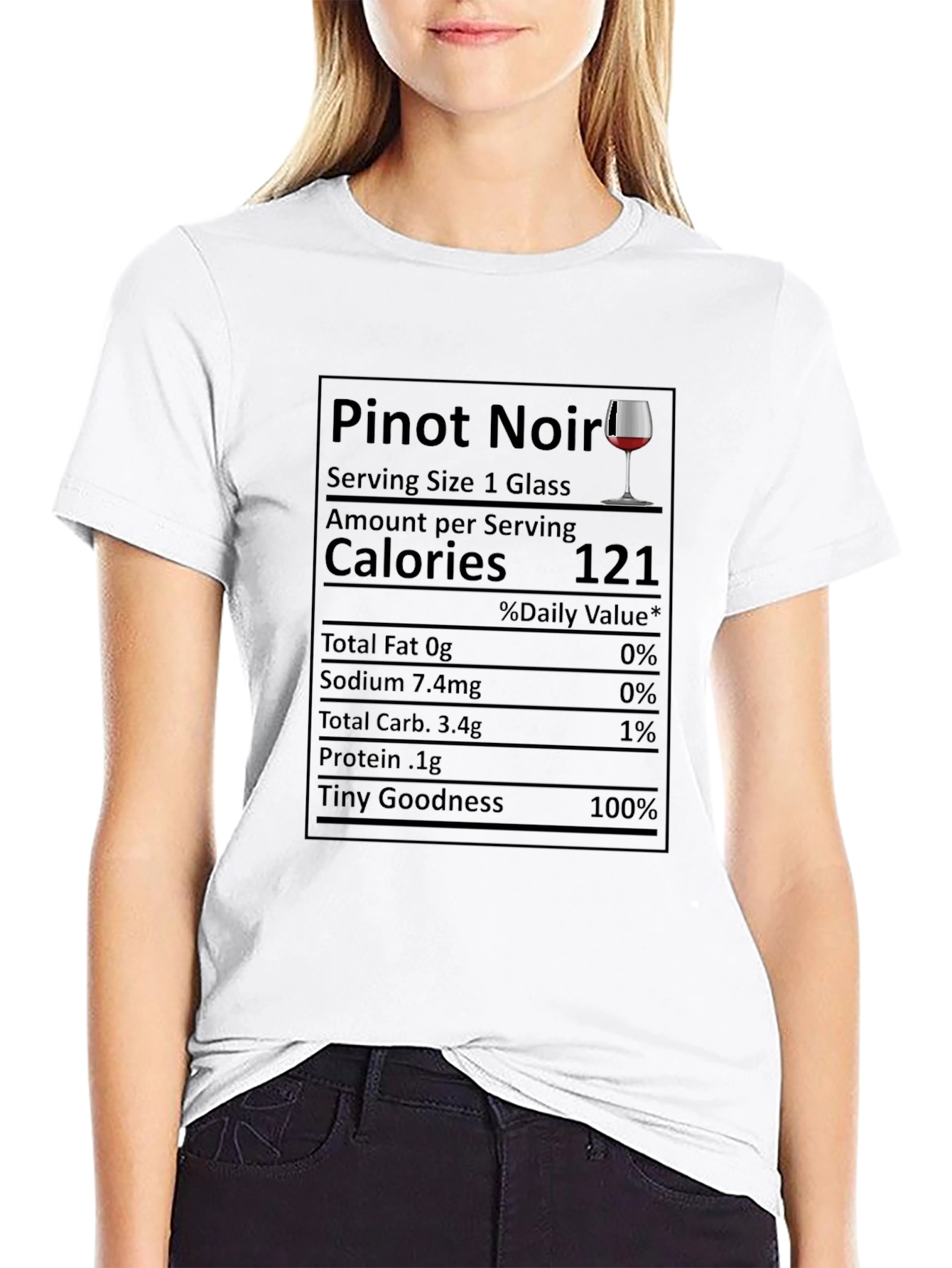Pinot Noir Nutrition Facts Funny T-Shirt