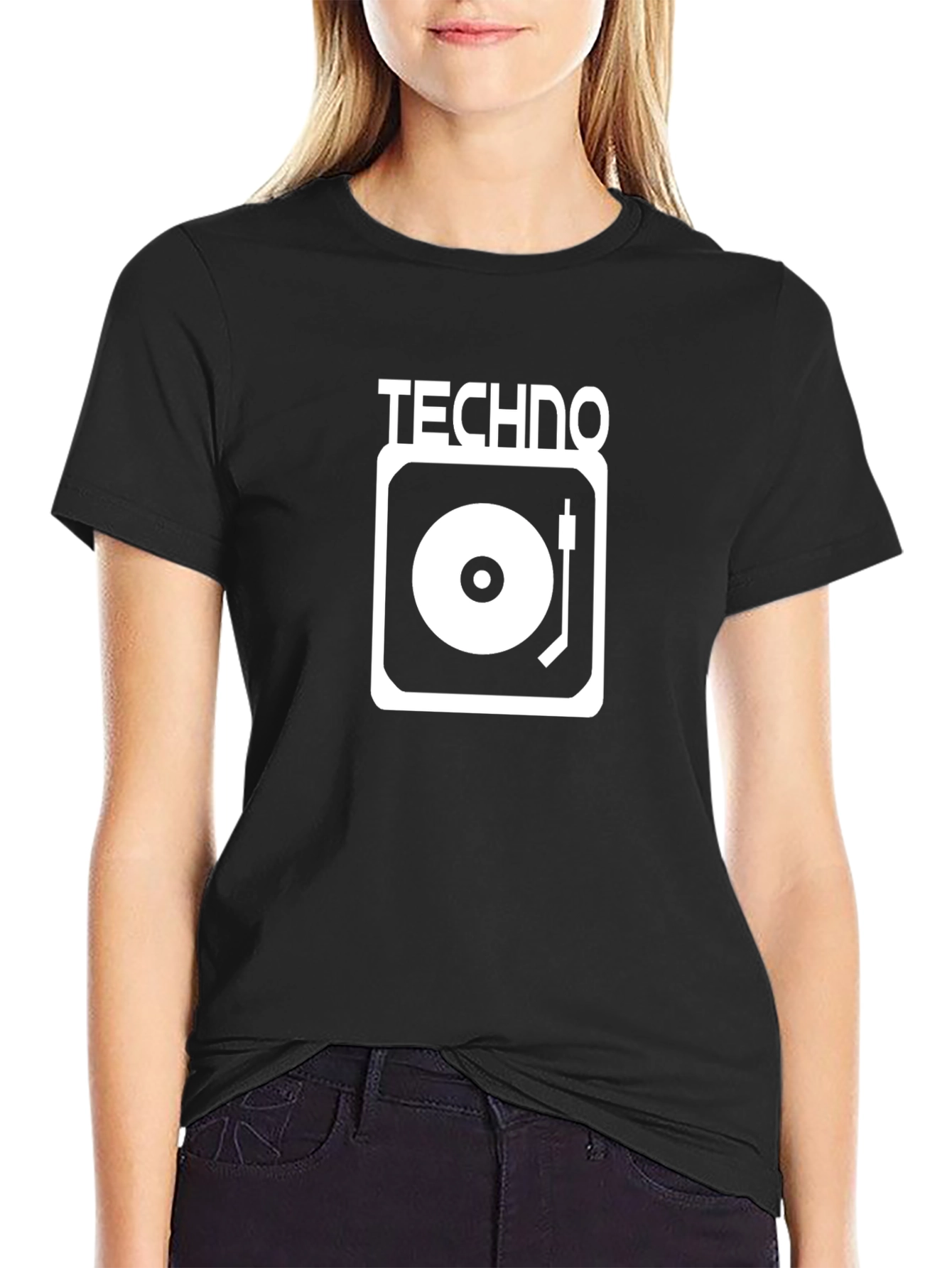 Techno Turntable Black T-Shirt
